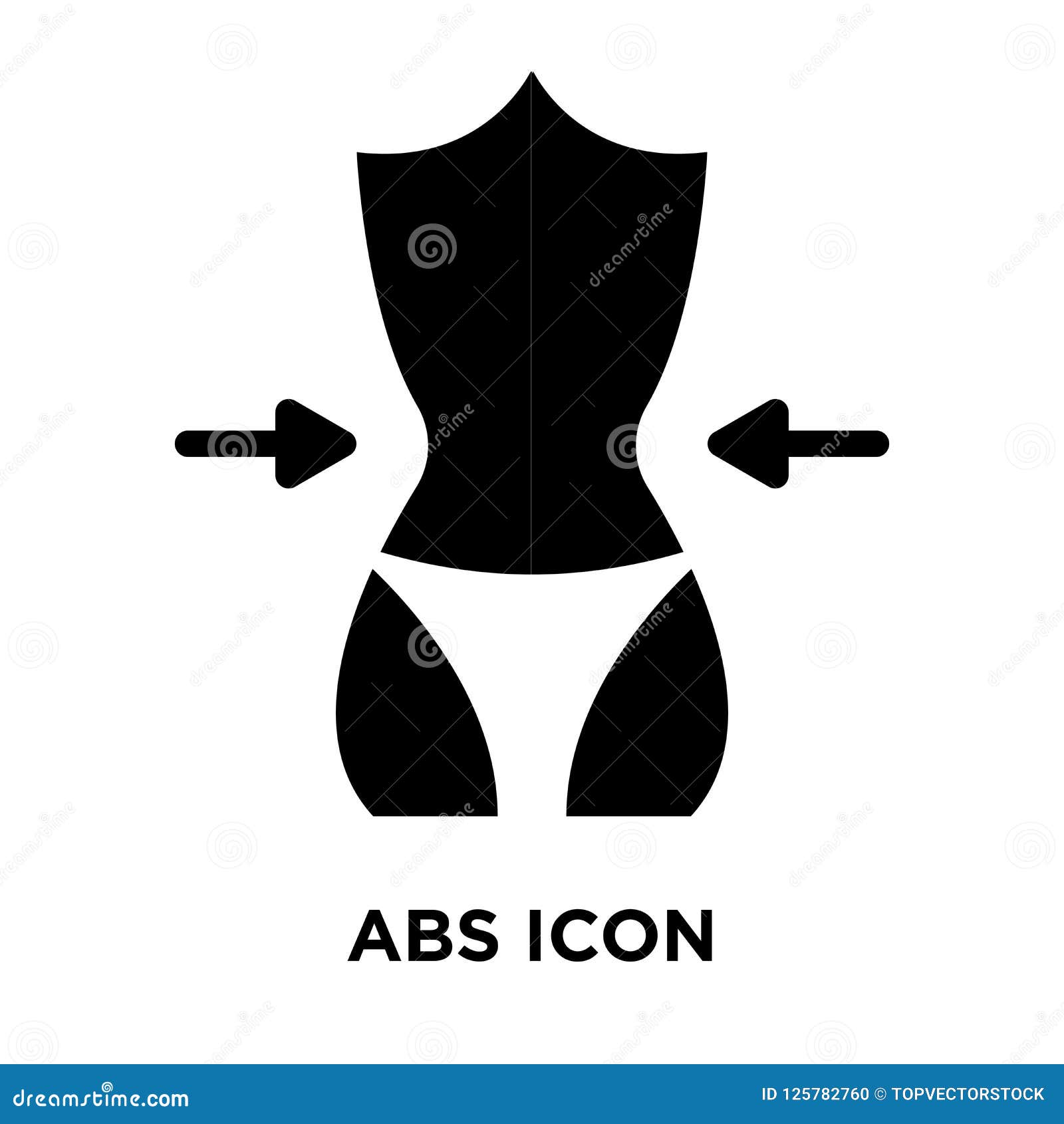 Abs Icon Vector Isolated on White Background, Logo Concept of Ab Stock