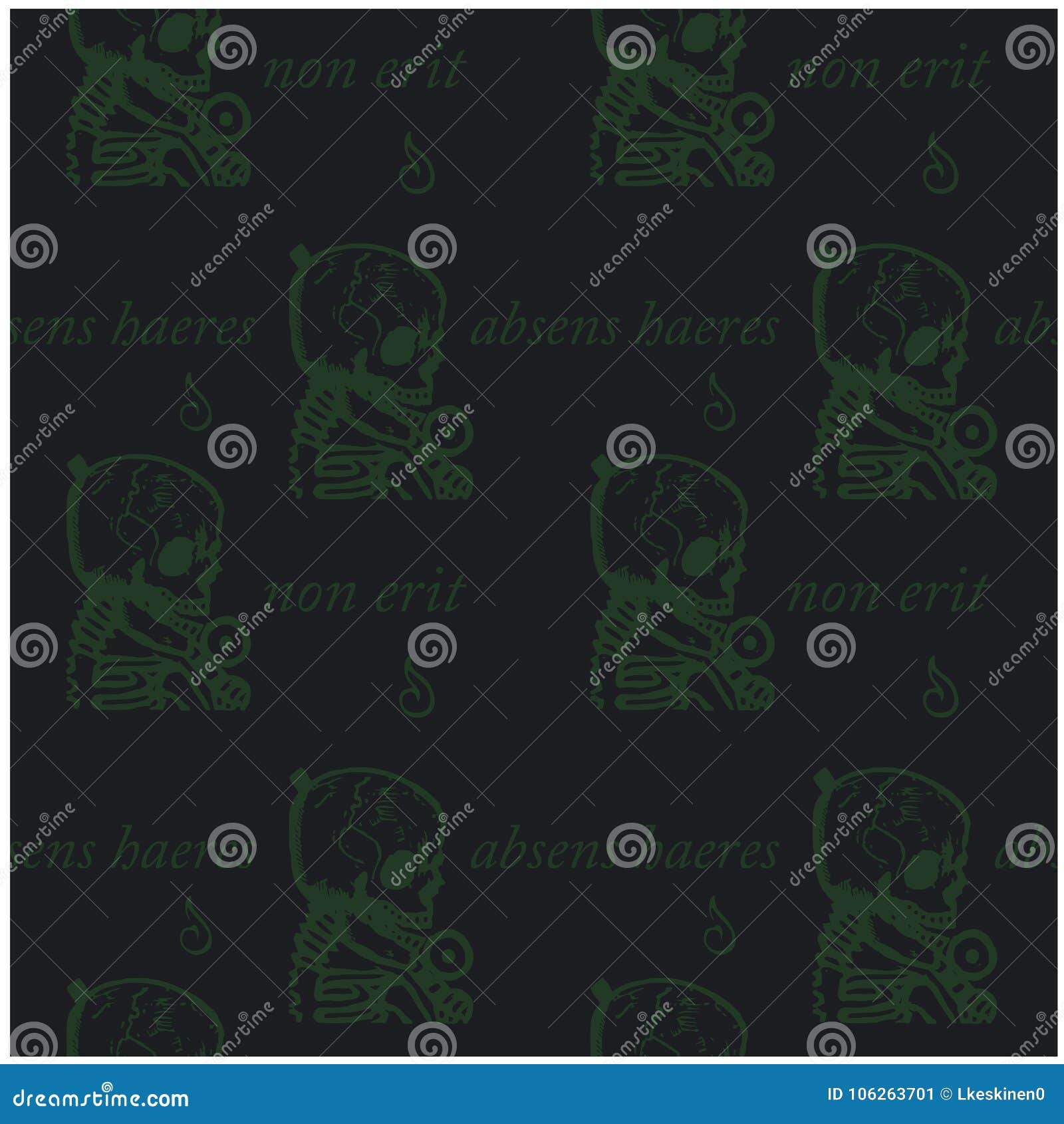 an absent person will not be an heir seamless pattern
