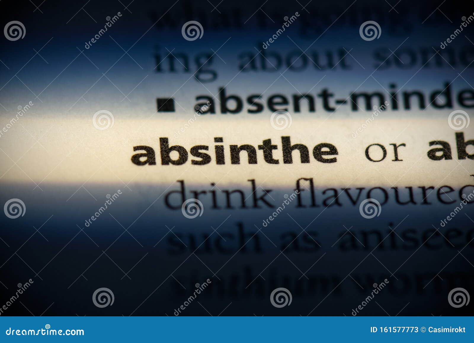 Absinthe stock image. Image of page, linguistic, reference 161577773