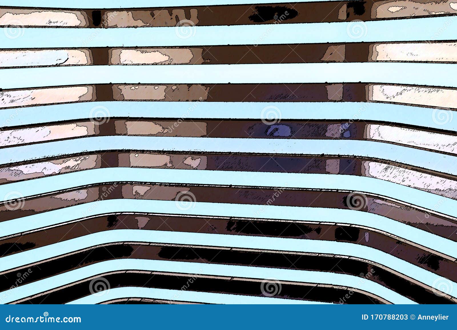 abstarct half opened window shutter illustartion