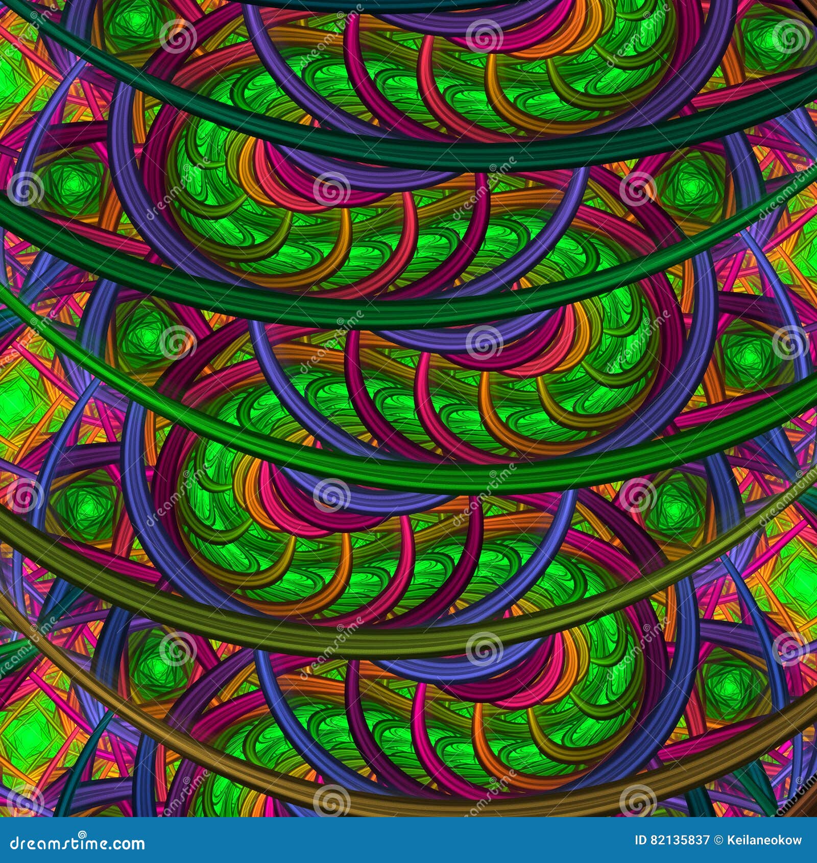 Abstracción Psicodélica De La Música Stock de ilustración Ilustración