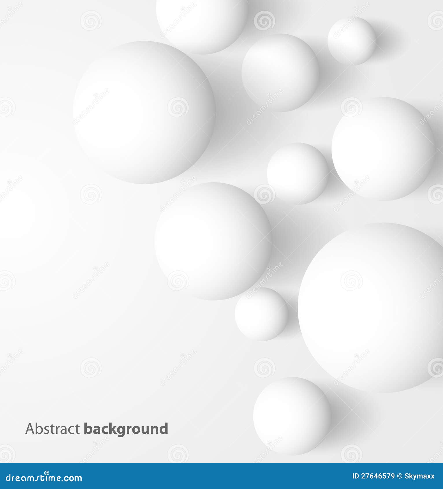 abstract 3d white spheric background