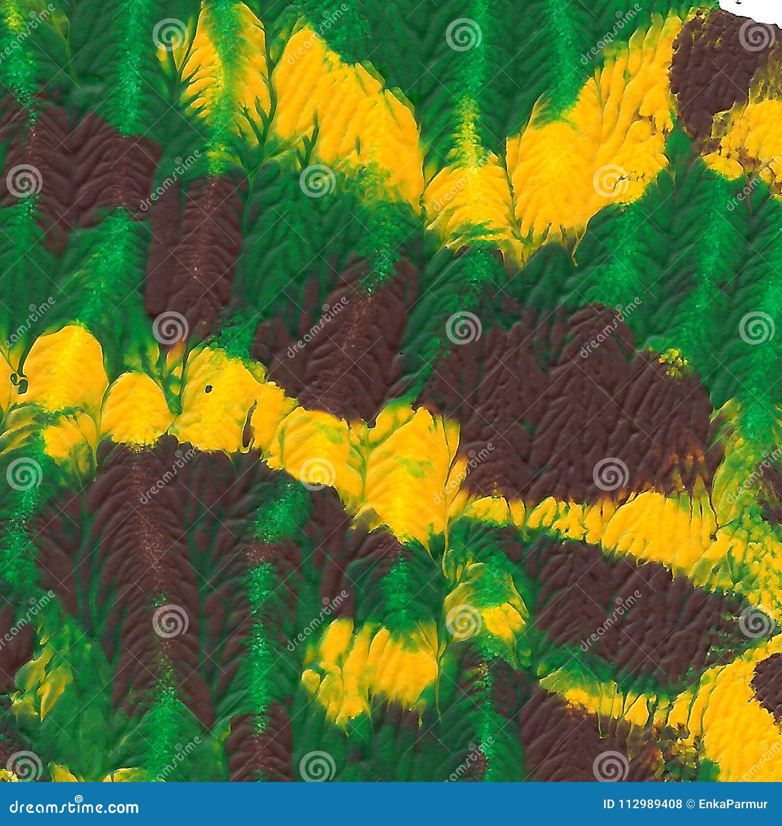Download Abstract Acrylic Painted Background Green Brown Yellow Textured Vibrant Color Grunge