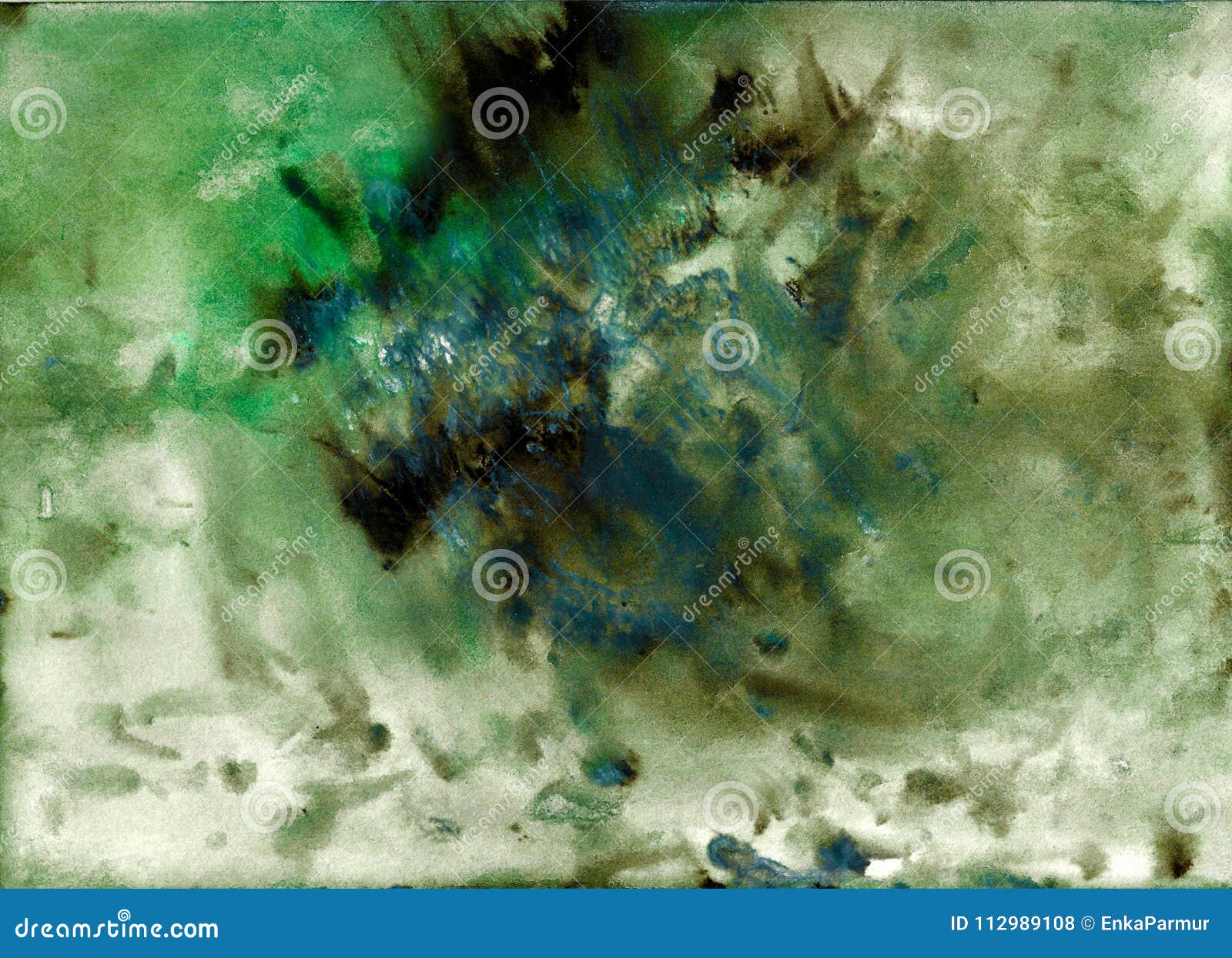 Abstract Acrylic Painted Background Mixed Green Black Blue Textured Vibrant Color Grunge Template For Your Design Composition Scrapbooking