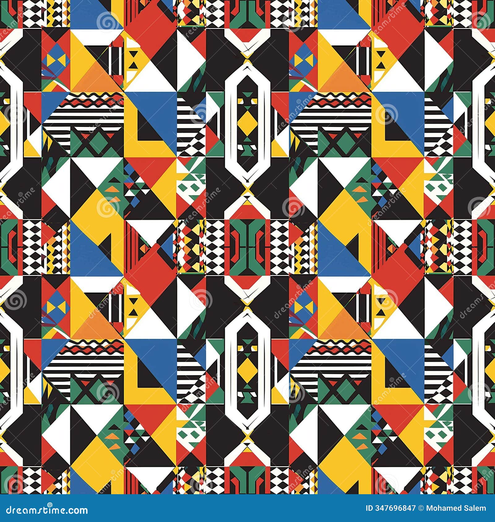 abstract african art s seamless background, tribal geometric decoration pattern.