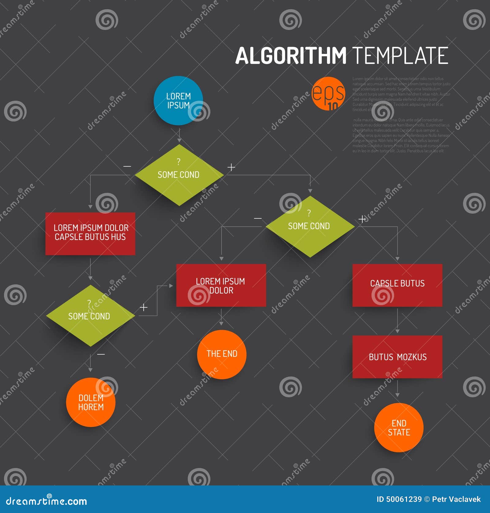 Abstract Algorithm Template Stock Illustration Illustration of label