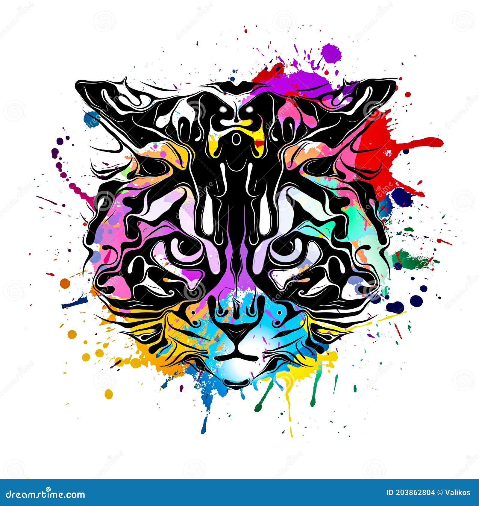Abstract, Animal, Art, Artistic, Artwork, Backgrou Illustration on White  Background with Colorful Creative Elements Design Concept Stock  Illustration - Illustration of design, element: 203862804