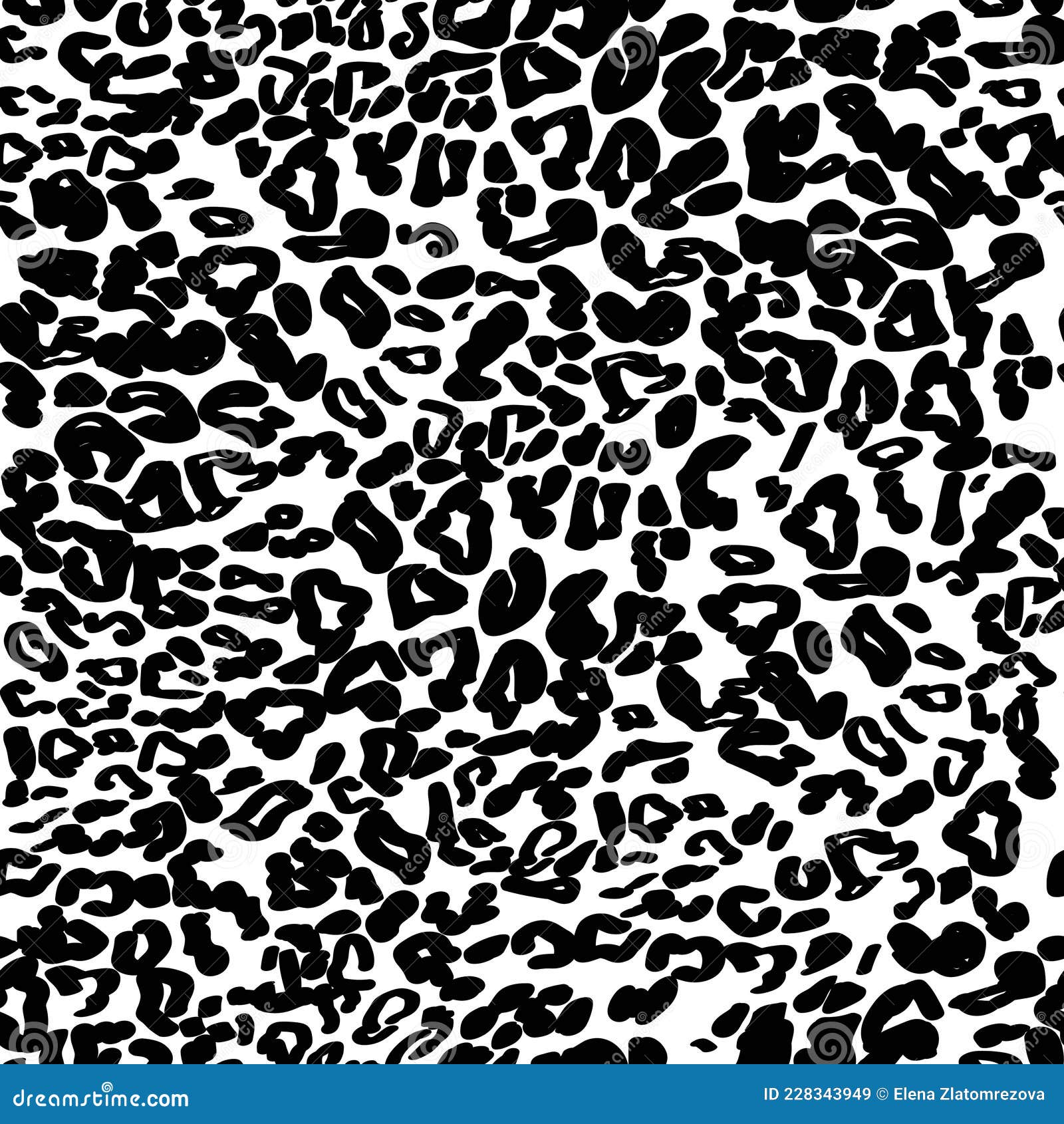 Abstract Animal Skin Leopard Seamless Pattern Design. Stylized Leopard ...
