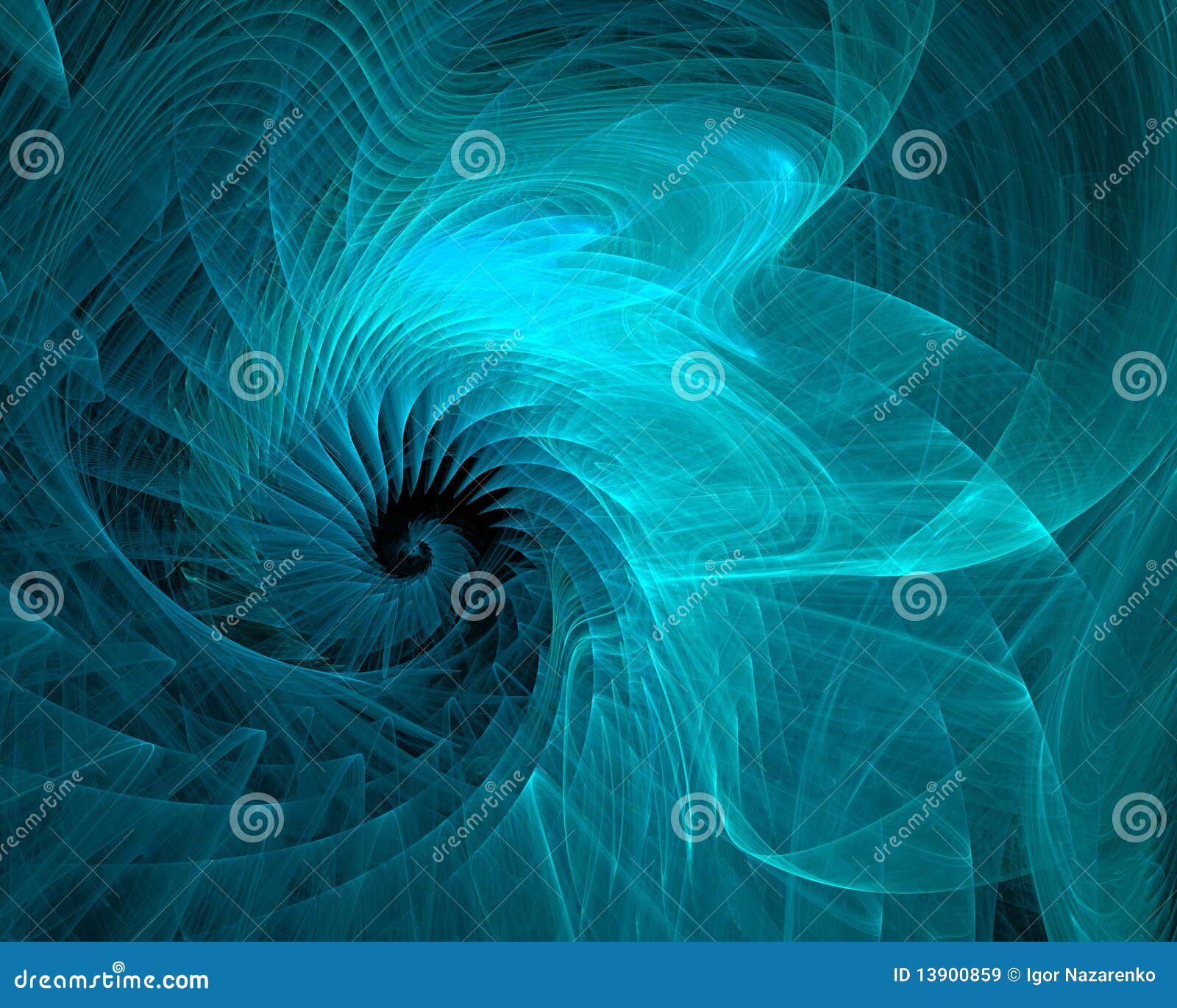 abstract aquamarine spiral