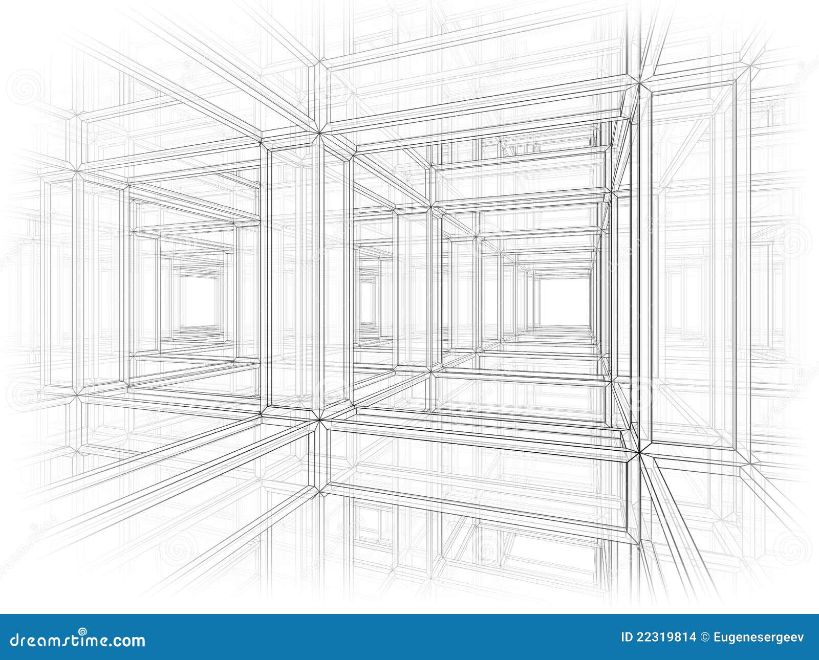 architectural sketch of house, perspective construction, hand drawn Stock  Photo - Alamy