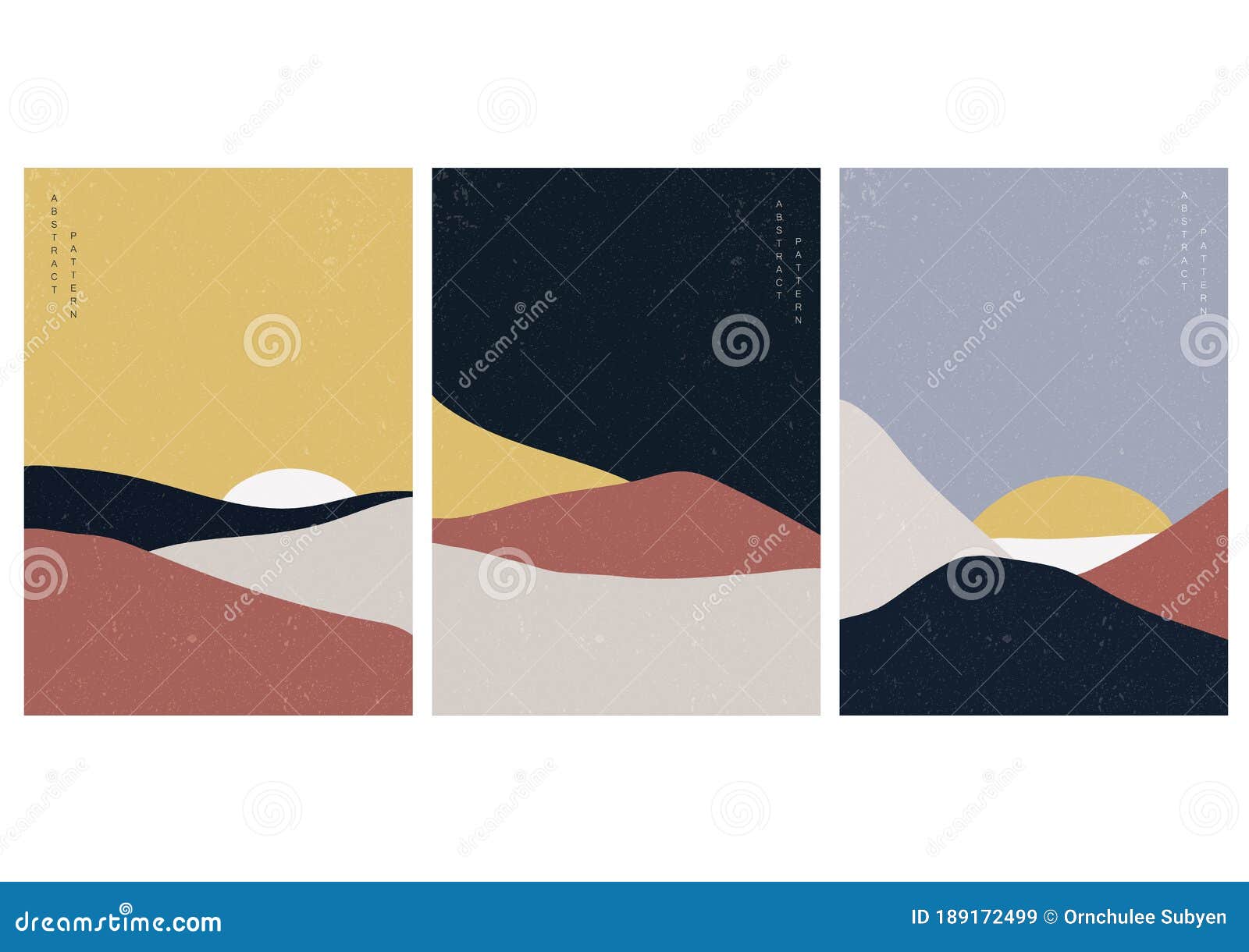 Abstract Art Background with Natural Landscape Template. Desert ...