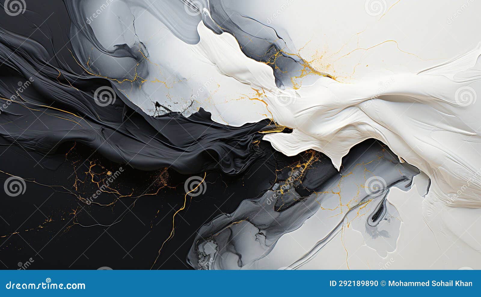 abstract art black with white blizard line in middle oil painting background