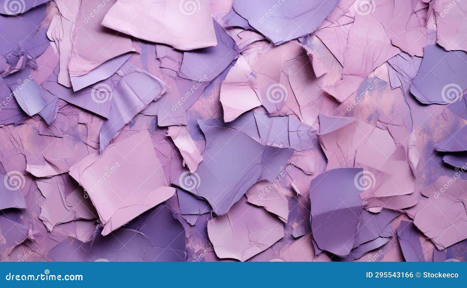 abstract art collage with purple tones and ripped leather