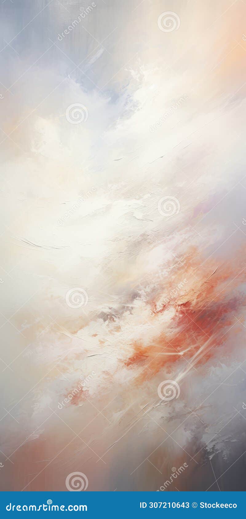abstract painting 28: whirlwind of emotions in light and red
