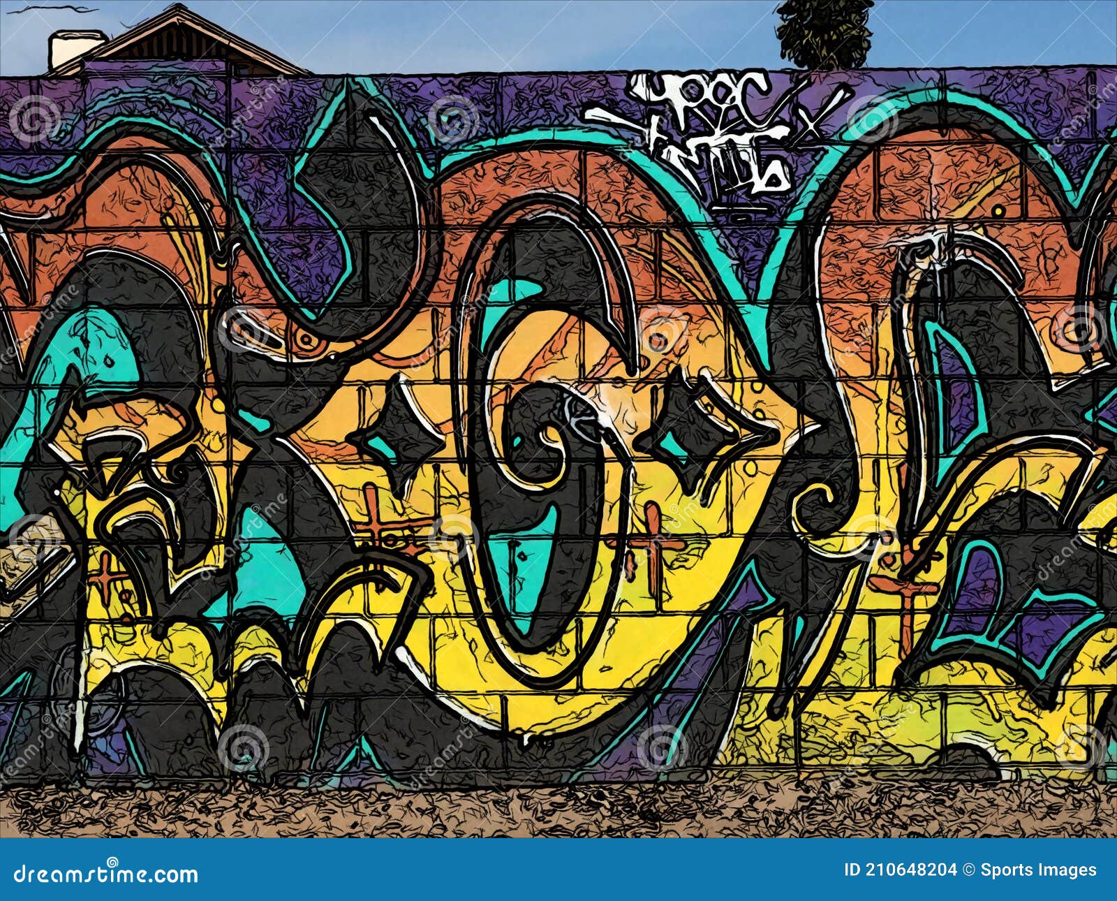 Abstract art of graffiti. editorial stock image. Image of computer