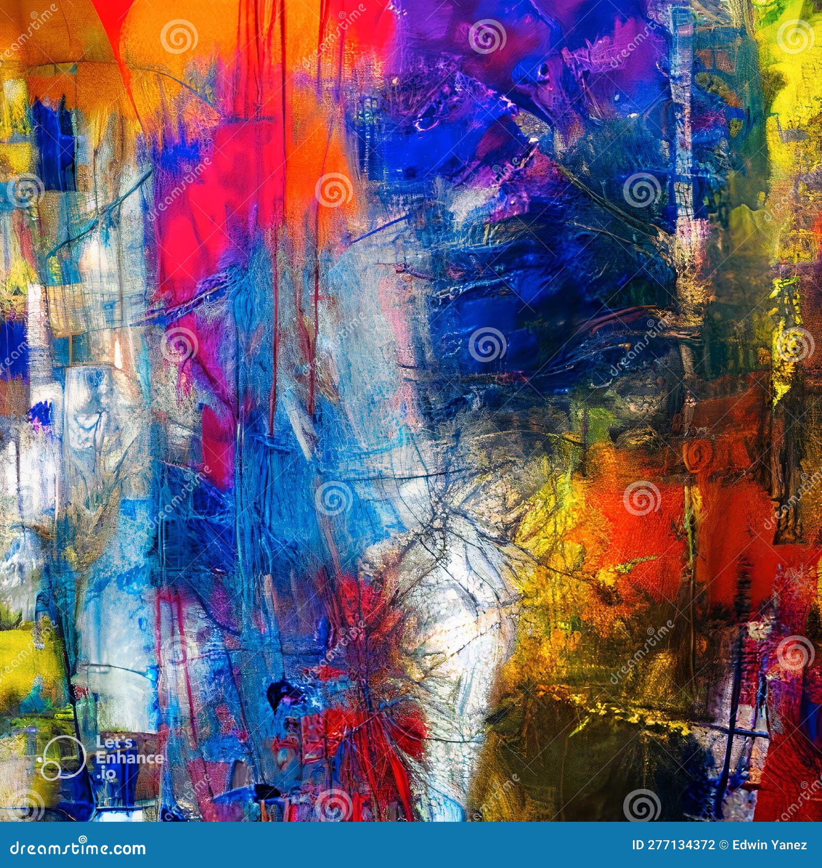 Abstract Art Painting on Canvas Stock Photo Image of abstract