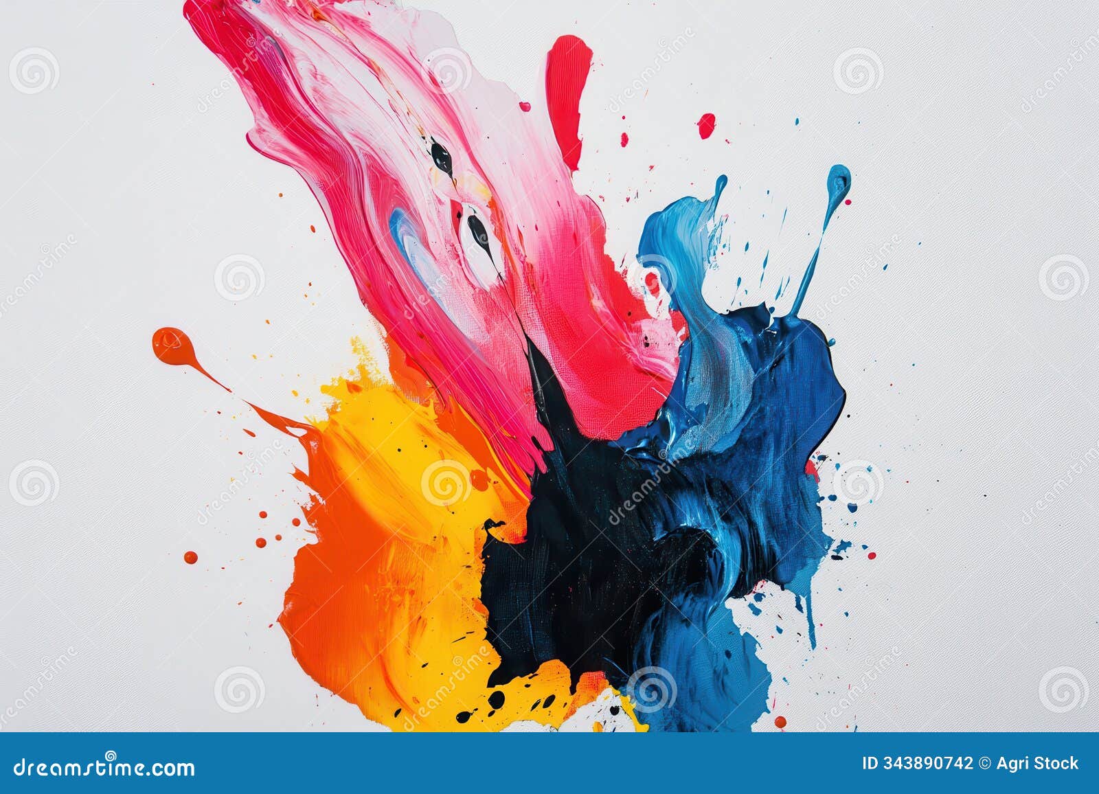 abstract art with vibrant colors and splashes of paint