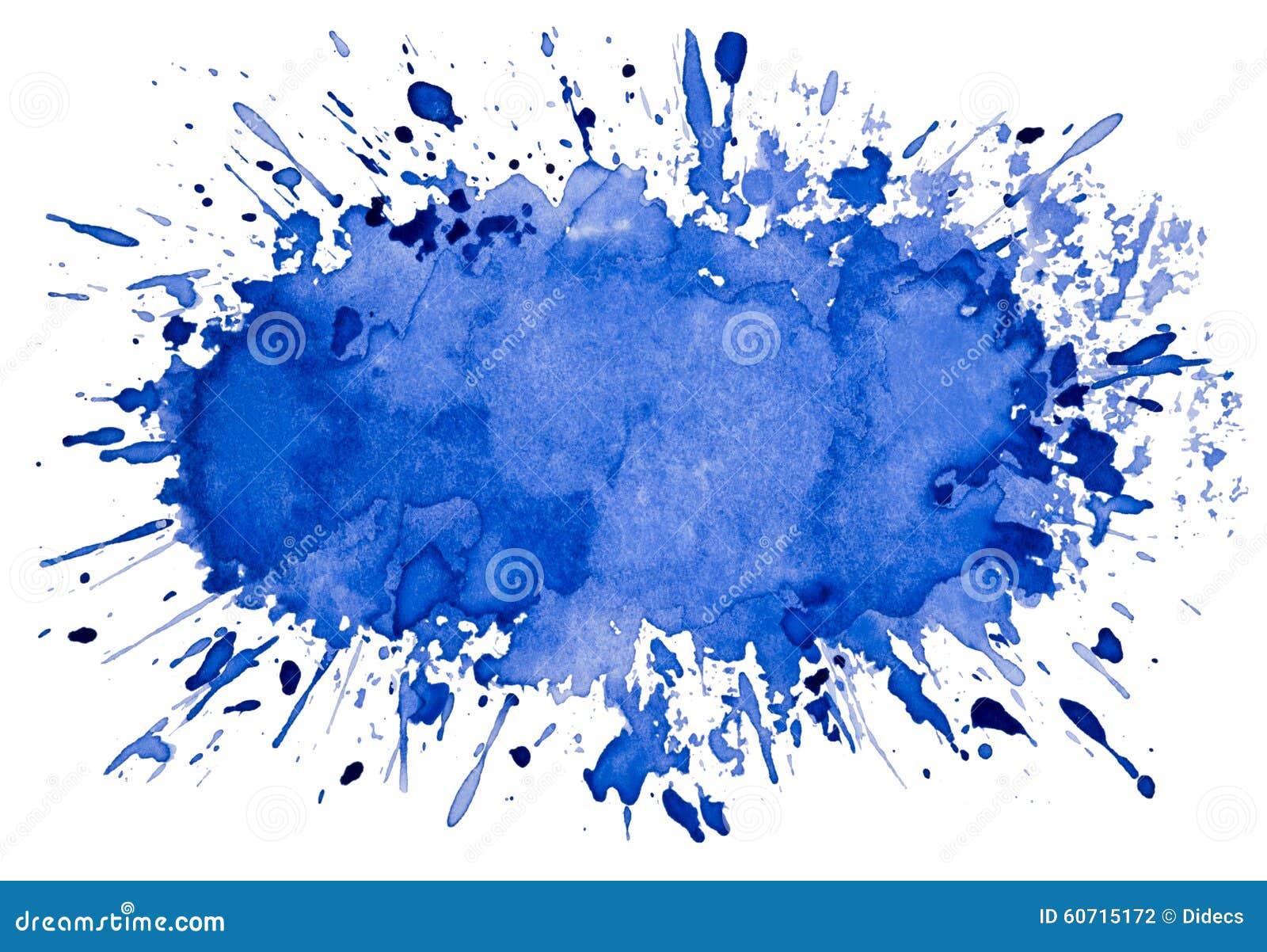 abstract artistic blue watercolor splash object background