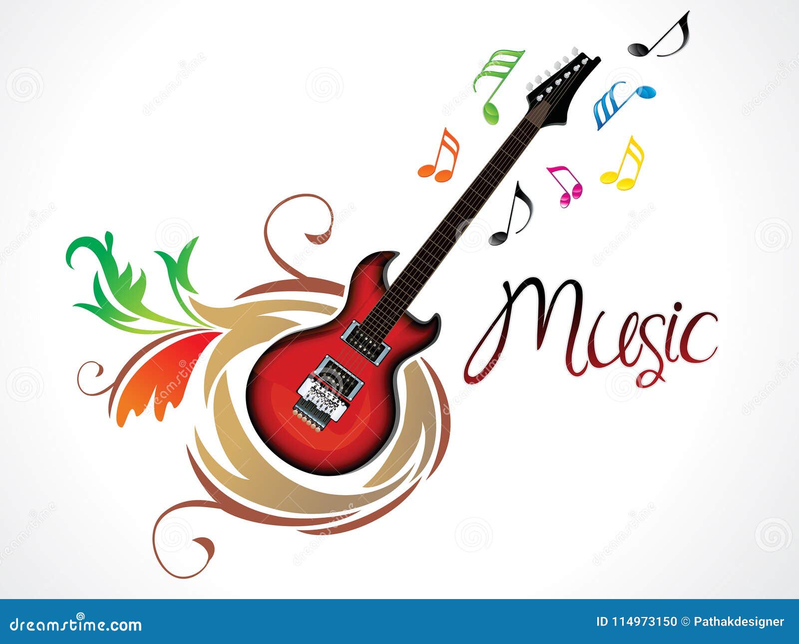 Abstract Artistic Creative Music Background Stock Vector Illustration