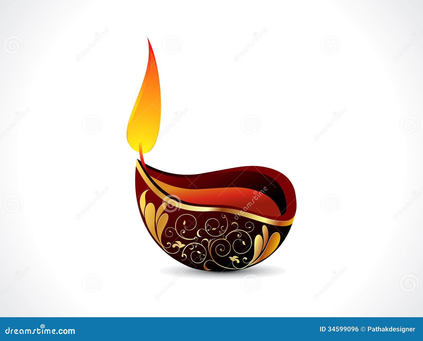 Abstract Artistic Diwali Background Stock Vector - Illustration of festive,  lamp: 34599096