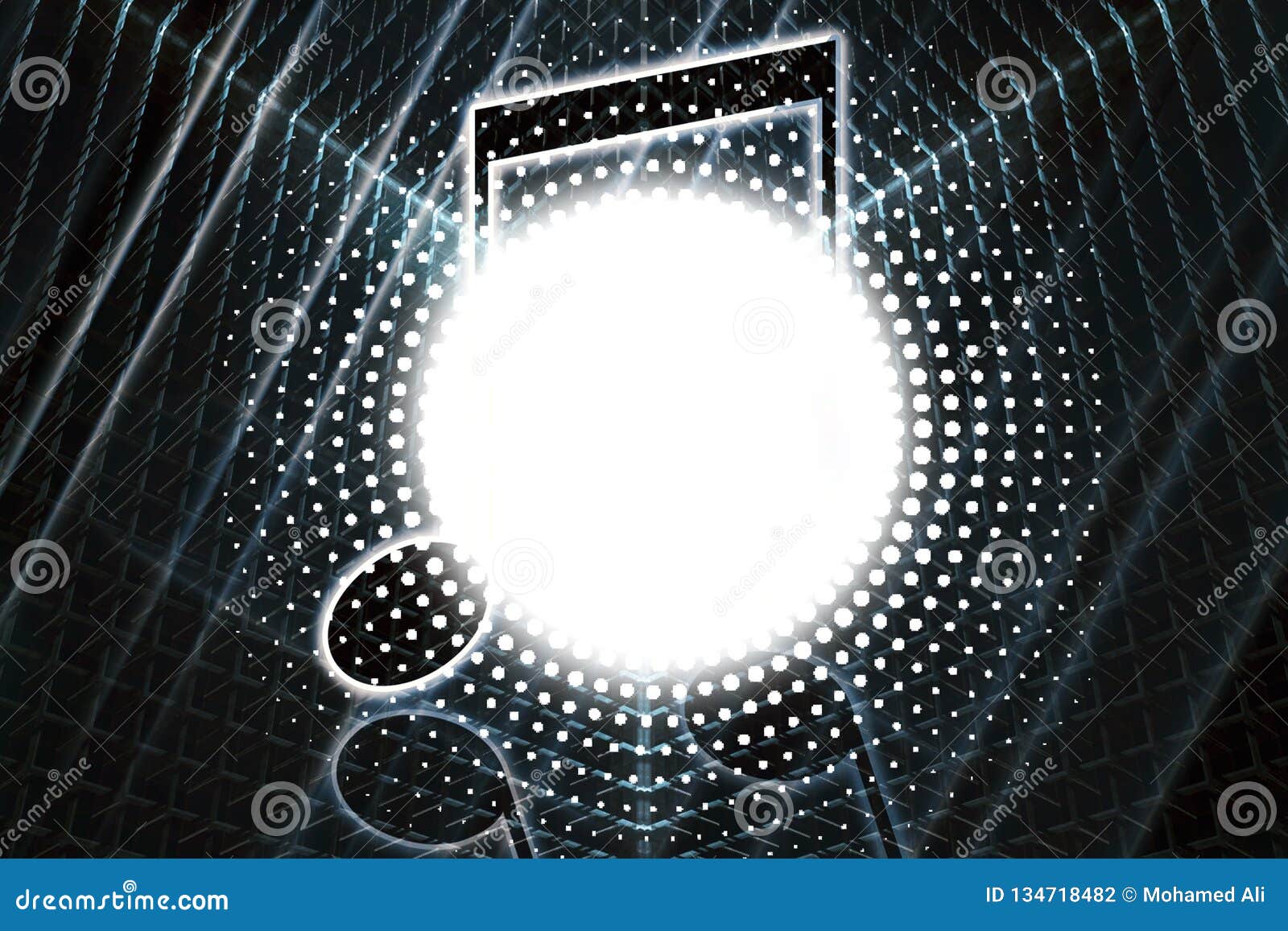 Abstract Artistic Modern Musical Artwork with an Abstract White