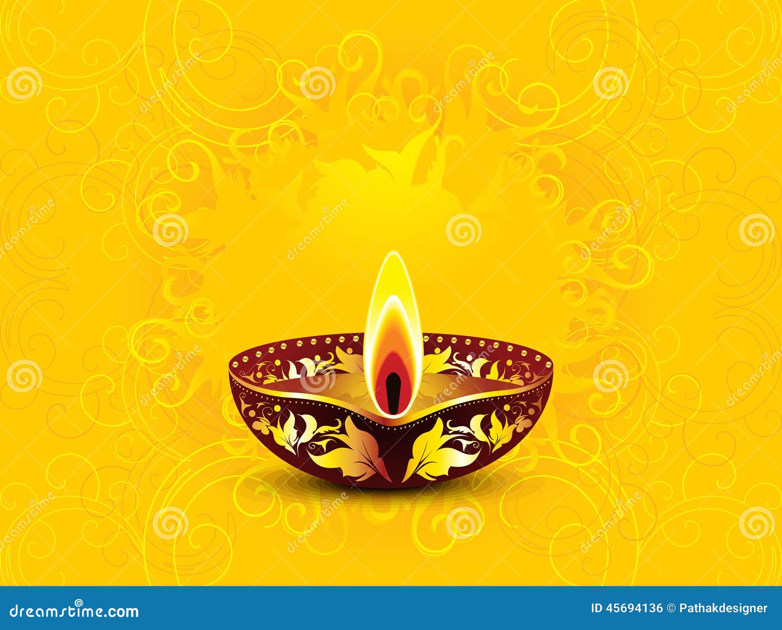 Abstract Artistic Yellow Diwali Background Stock Vector - Illustration of  indian, deepawali: 45694136