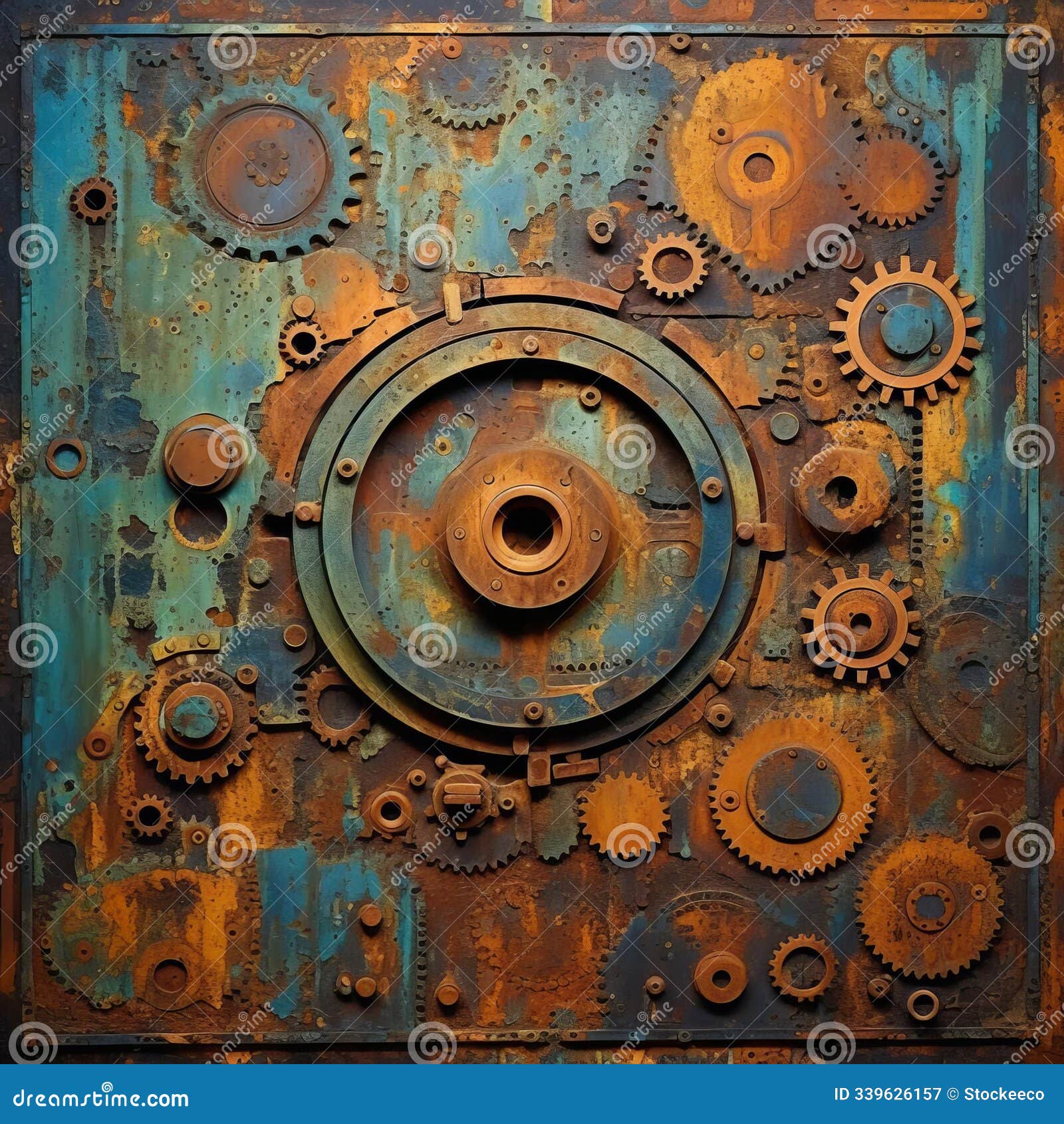 creating a rustic textured art piece with faint patterns