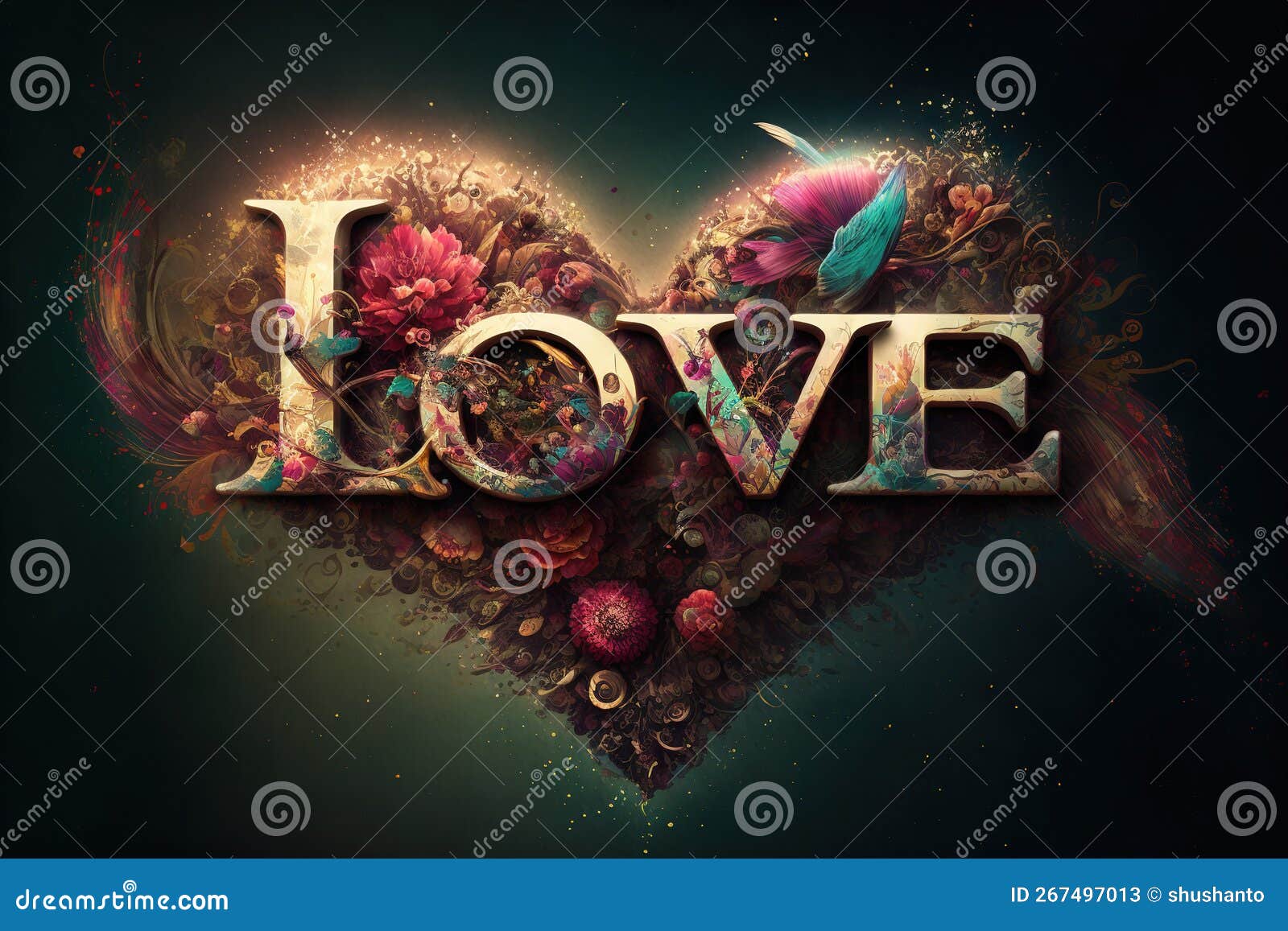Abstract Wallpaper of Love stock illustration. Illustration of earth