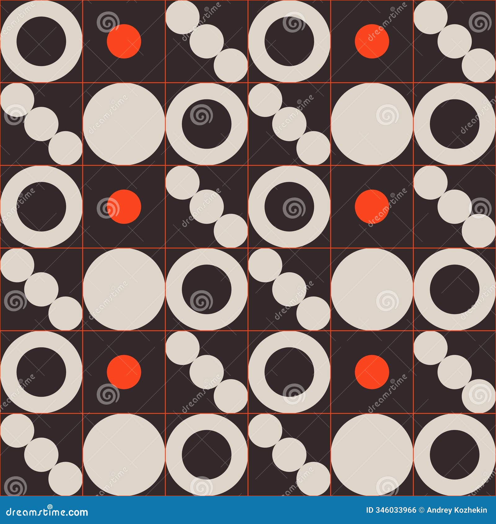 abstract artwork of  geometric s. geometric  seamless color pattern with circles and dots