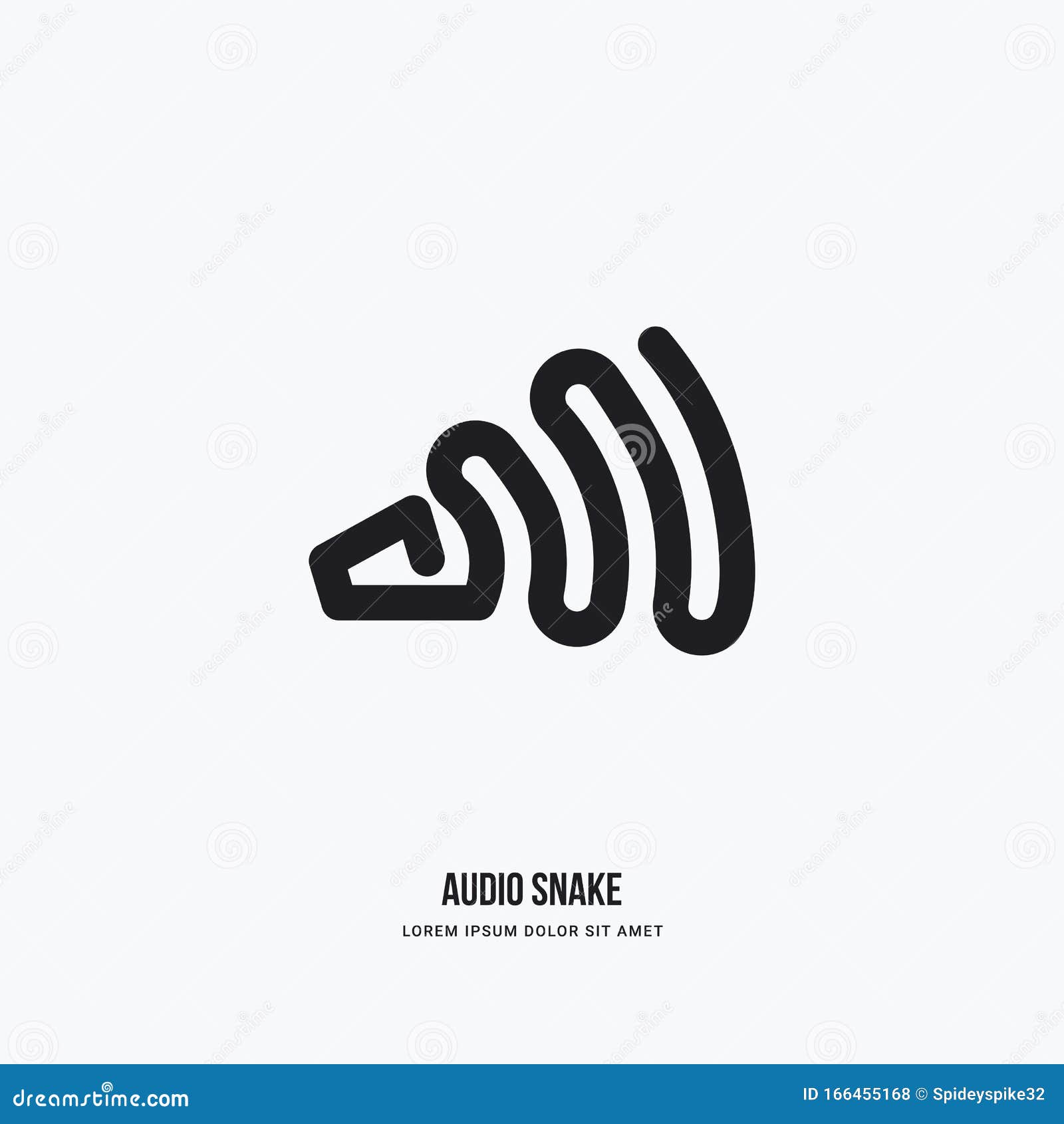 Abstract Audio Snake Sign. Isolated Vector Illustration Stock Vector