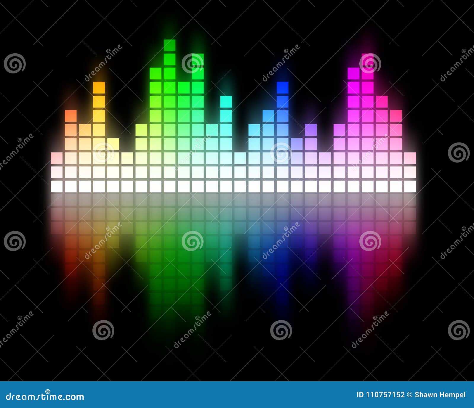 Abstract Audio Spectrum Equalizer Waveform Stock Illustration ...