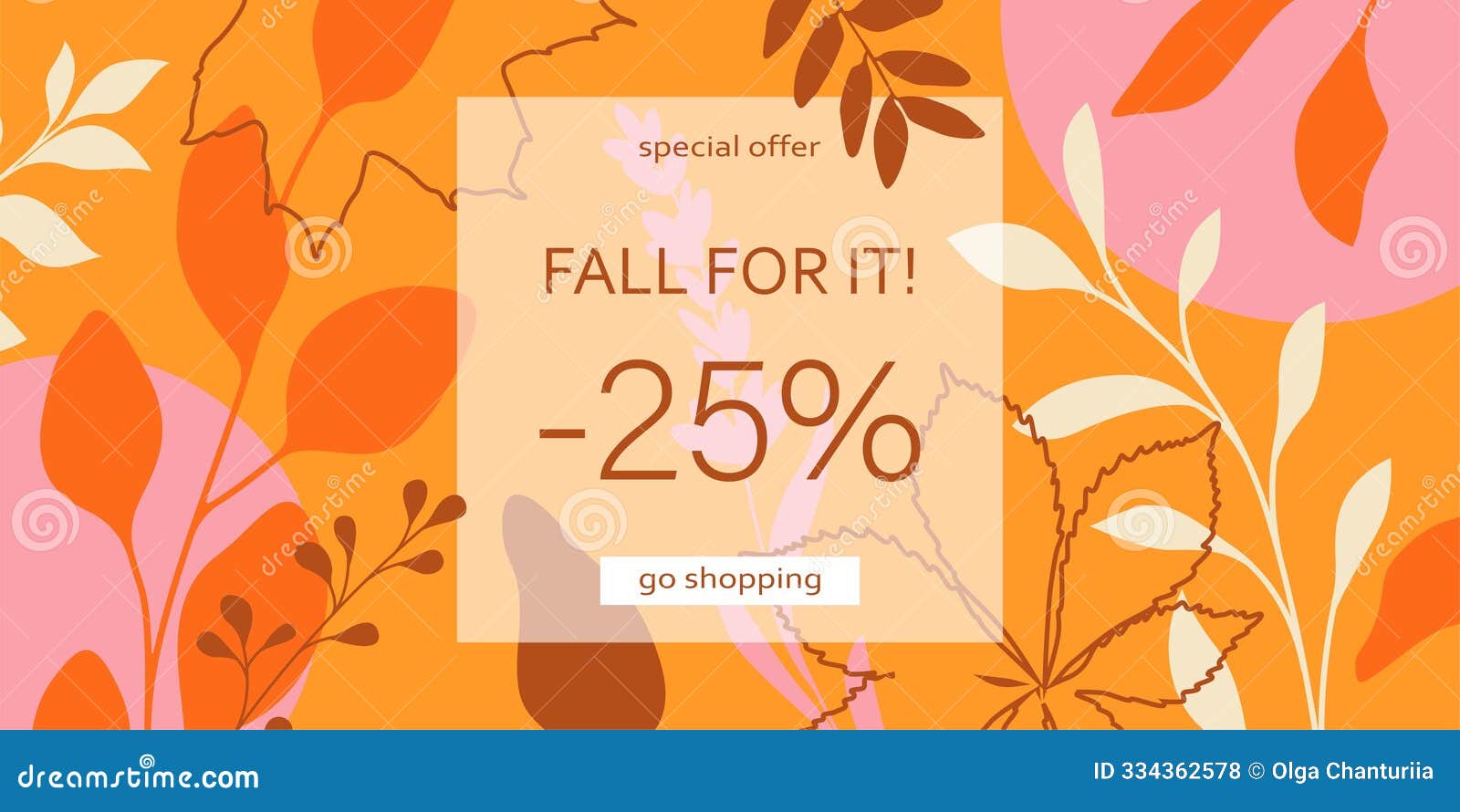 abstract autumn art. bright warm colors, fall leaves. frame, background for text. modern autumn poster, web banner