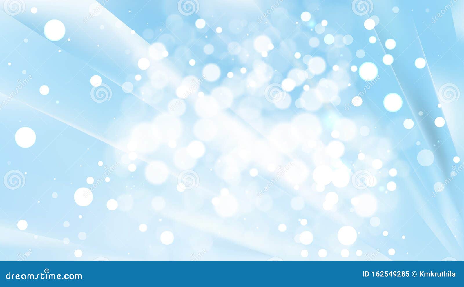 Abstract Baby Blue Bokeh Lights Background Stock Vector Illustration