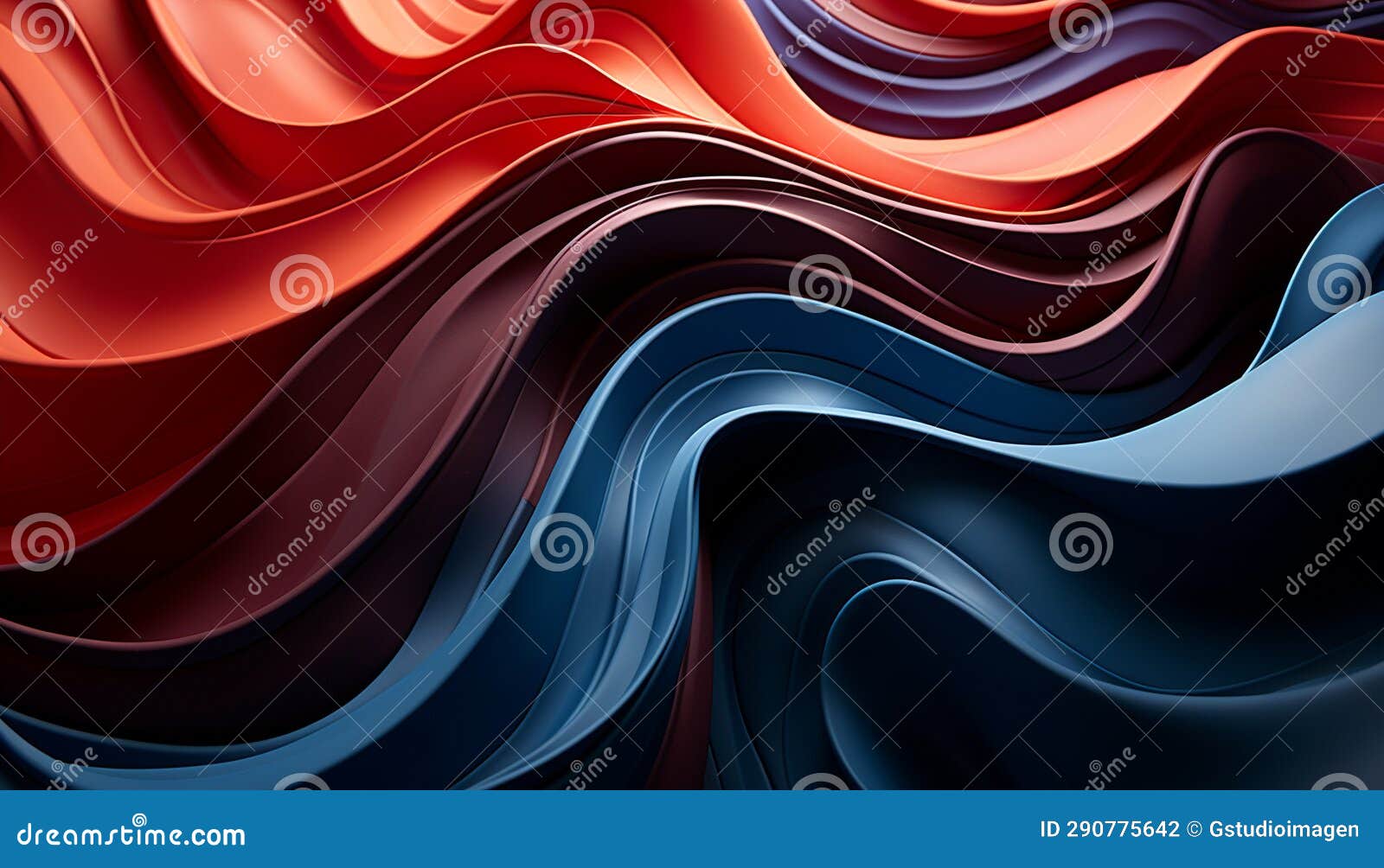 Abstract Backdrop with Modern Wave Pattern in Vibrant Colors Generated