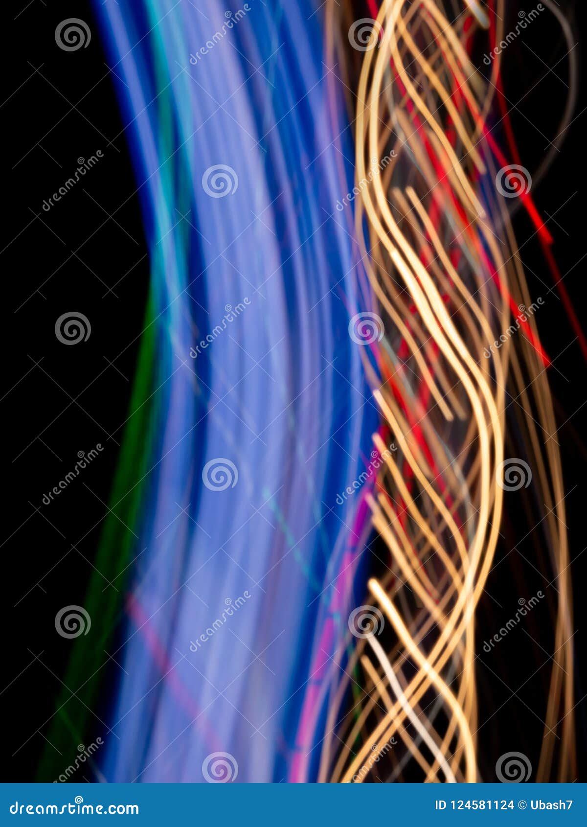 Blue Wave Curve and Light Lines Abstract Shape Stock Illustration ...