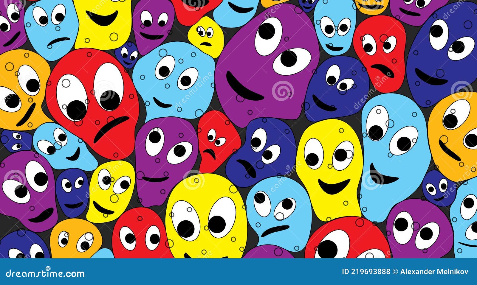 abstract background from abstract comic faces