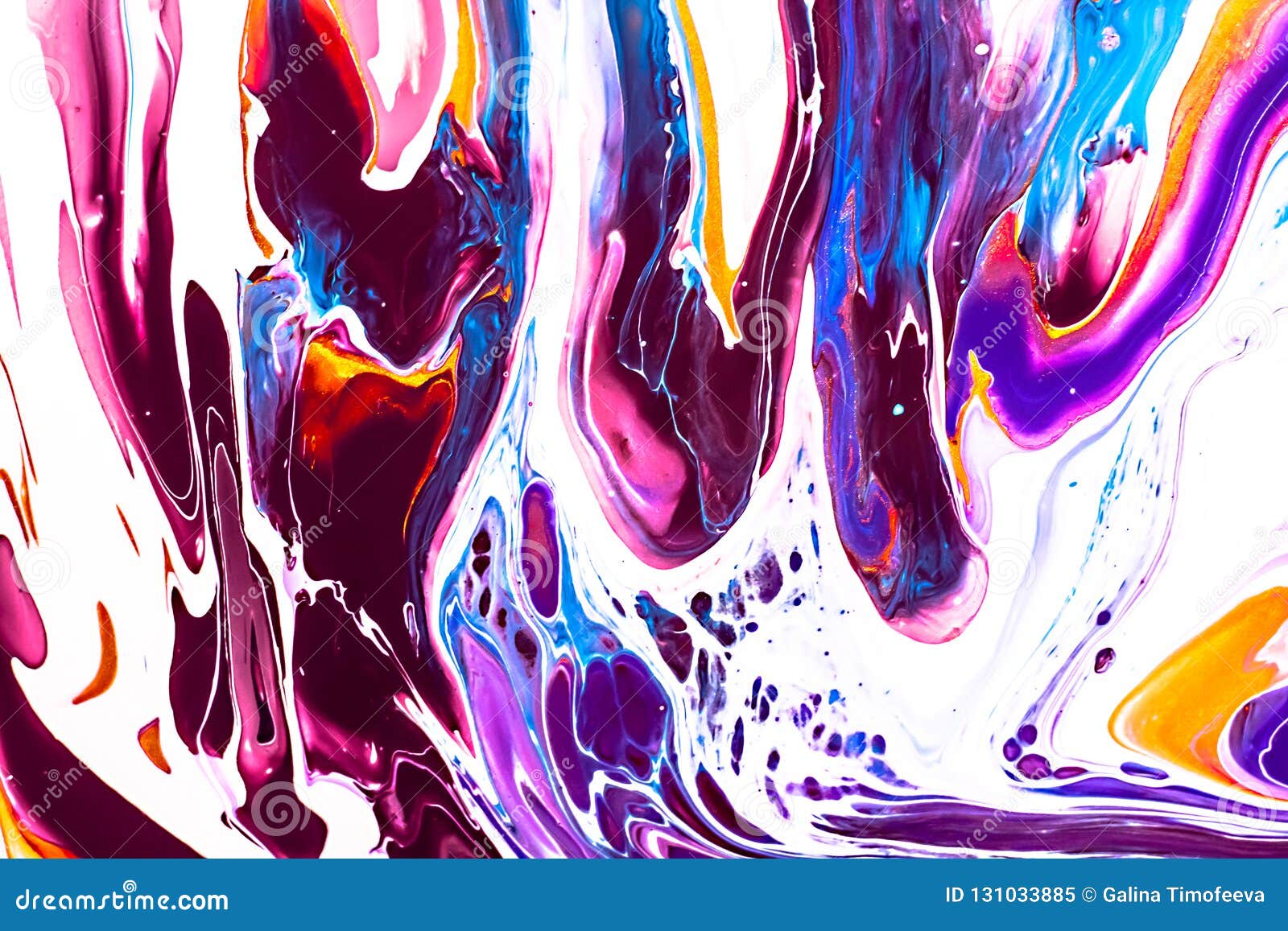 Abstract Background with Acrylic Liquid Textures. Modern Artwork with ...