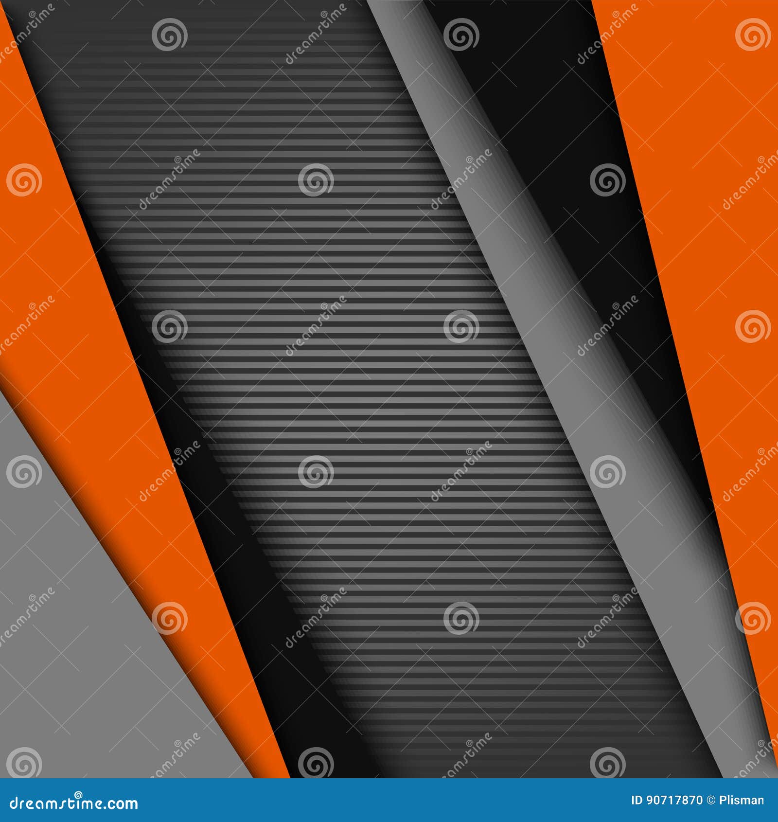 Gray Orange Car Logo In Black And White Background Vector Illustration