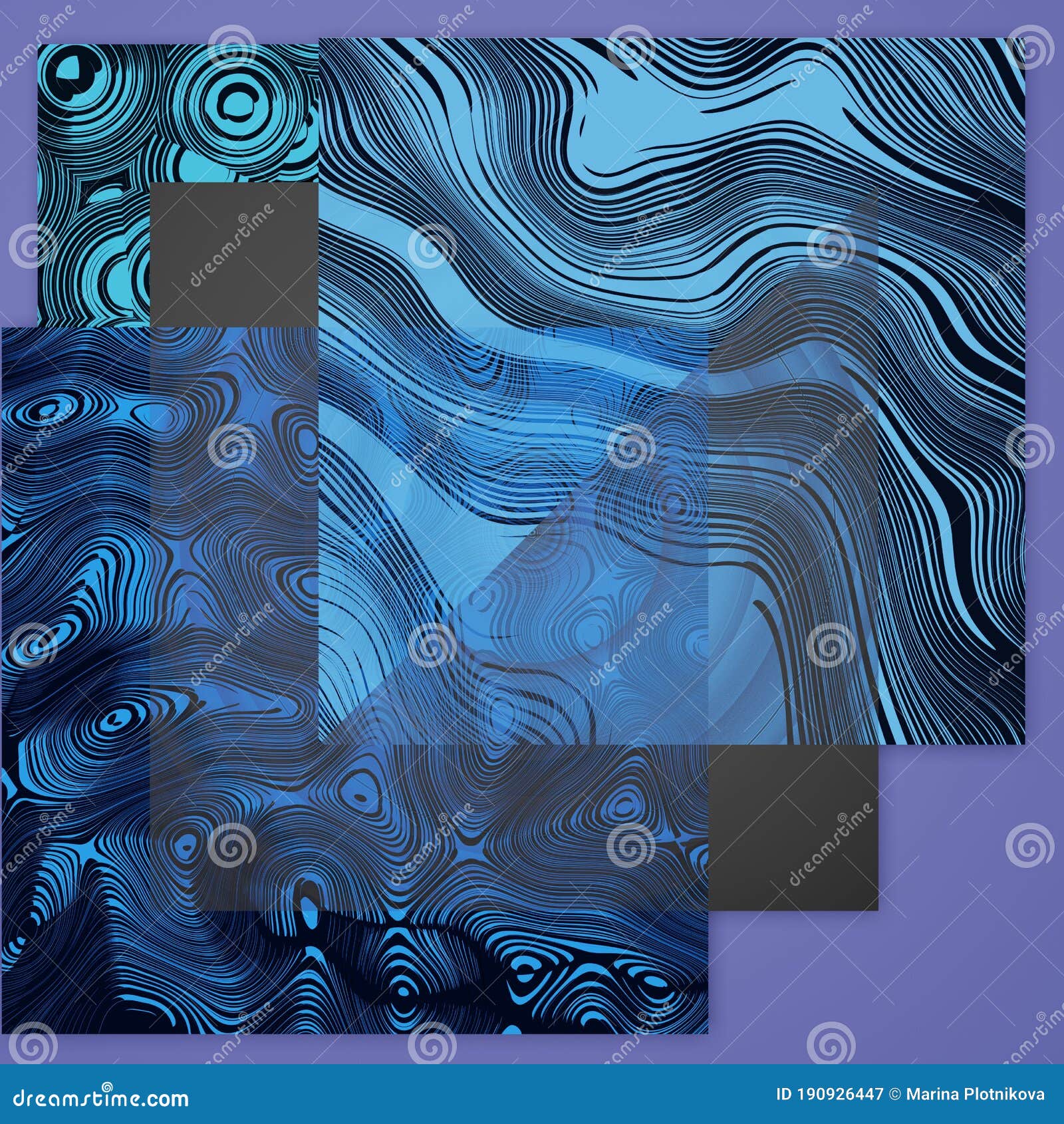 Abstract Background in Blue Color 3d Modern Illustration. 3d Rendering