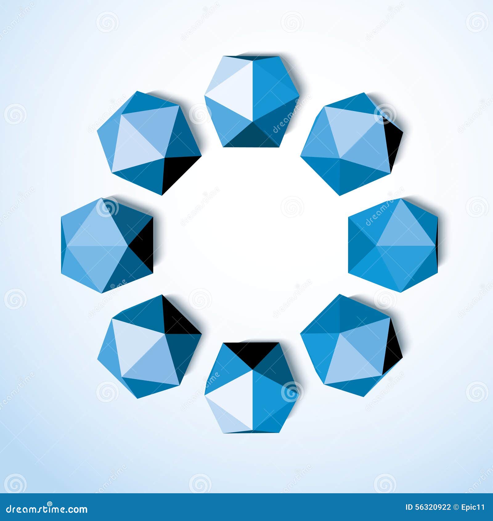 Abstract Background of Blue Diamonds on a White Stock Vector