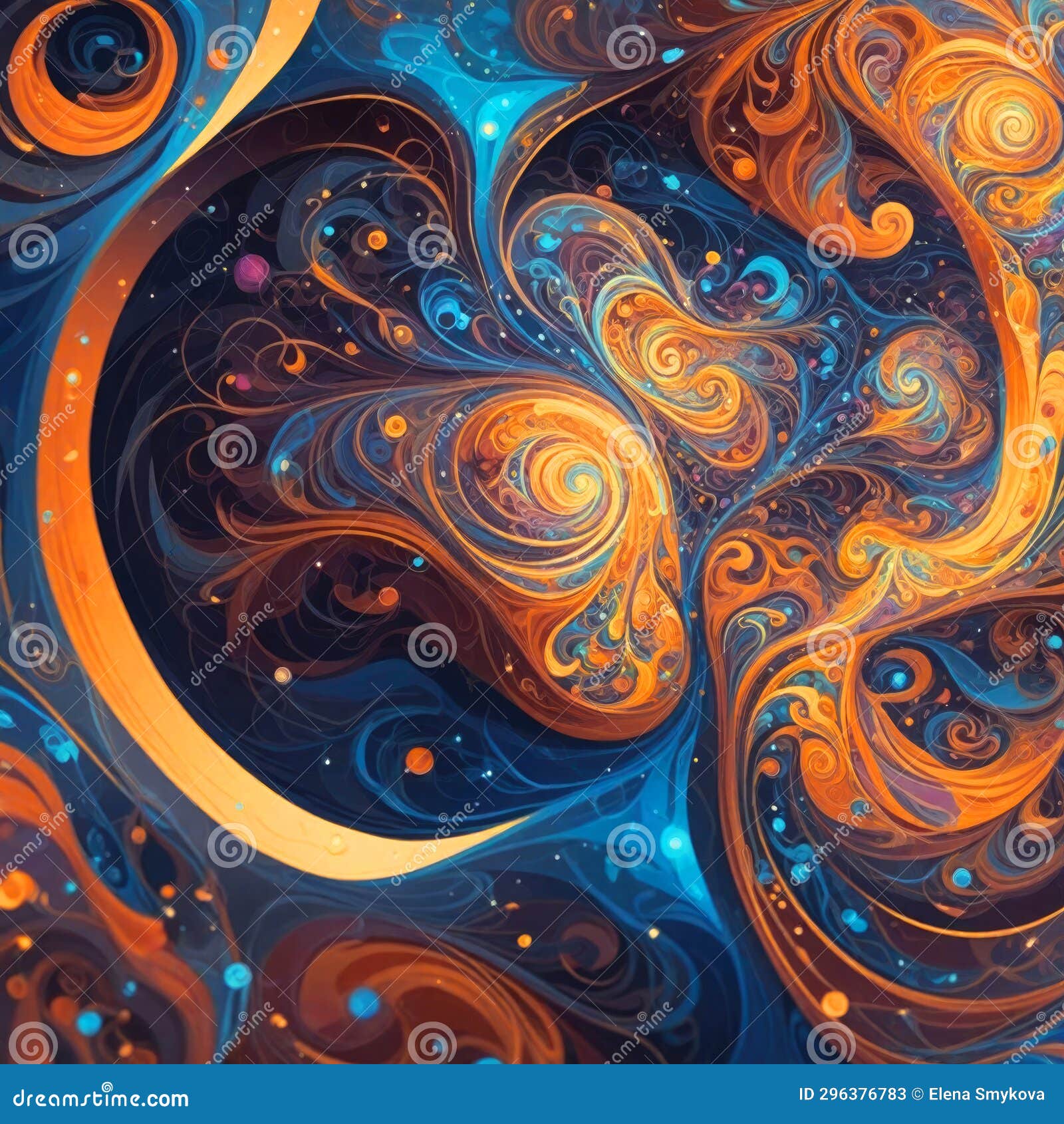 Abstract Background of Blue and Gold Color Stock Illustration