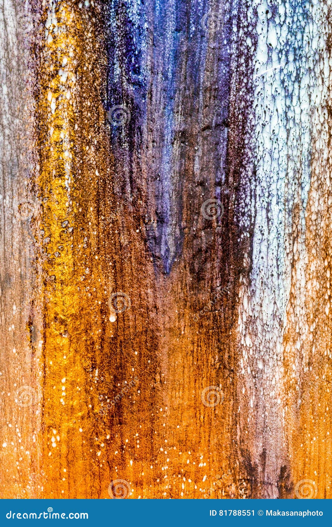 Abstract Background of a Blue and Orange Colored Flower Vase Stock