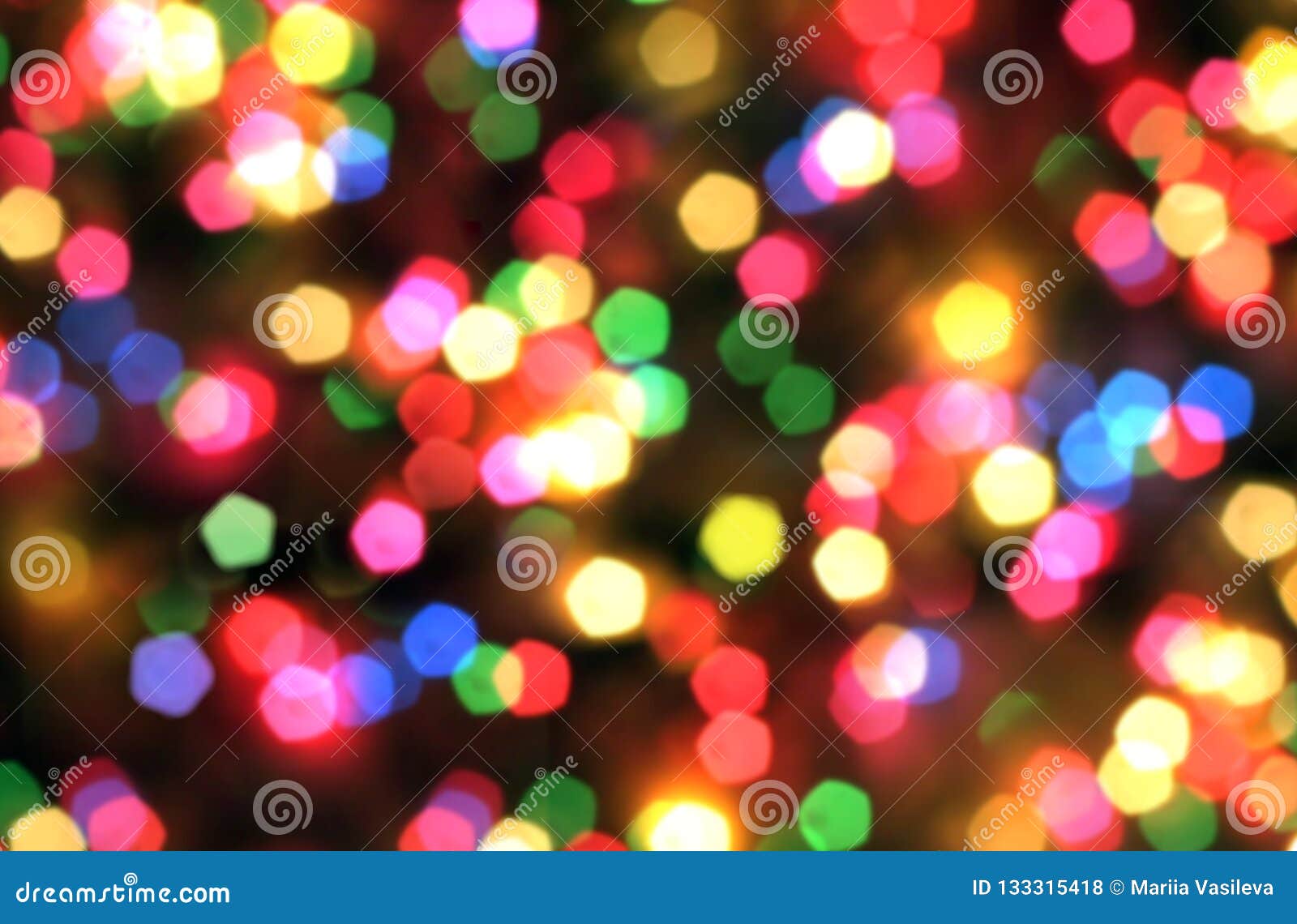 Rainbow Bright Blurred Bokeh Background, Holiday, Fun, Disco, Ch Stock ...