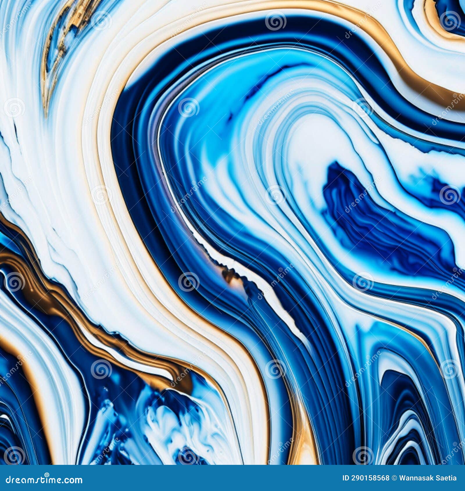 Abstract Background of the Blue and White Marble Pattern. Toned Stock