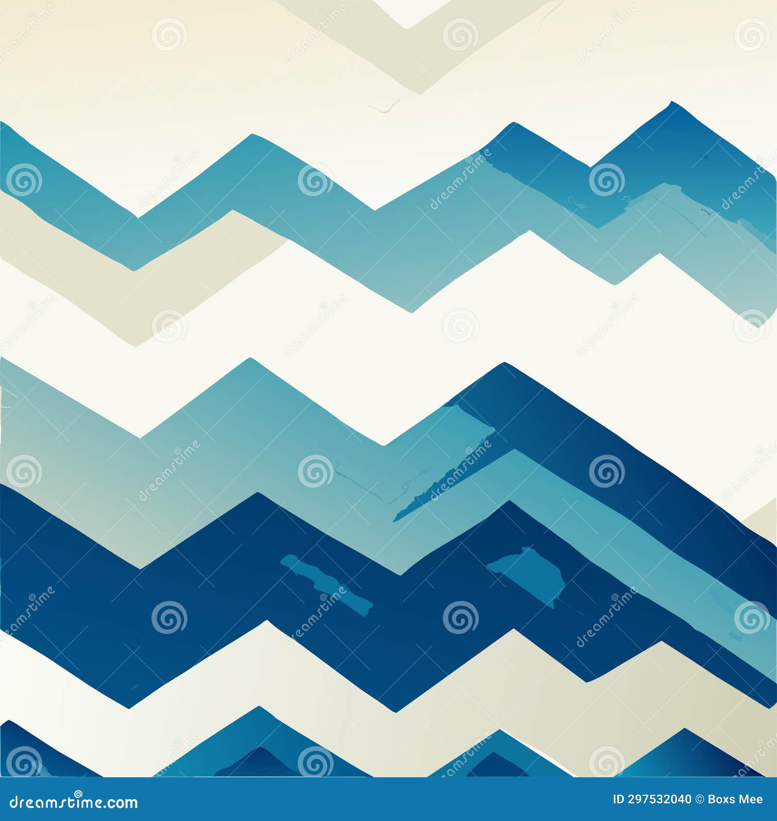 Abstract Background with Blue and White Zigzag Stripes. Vector