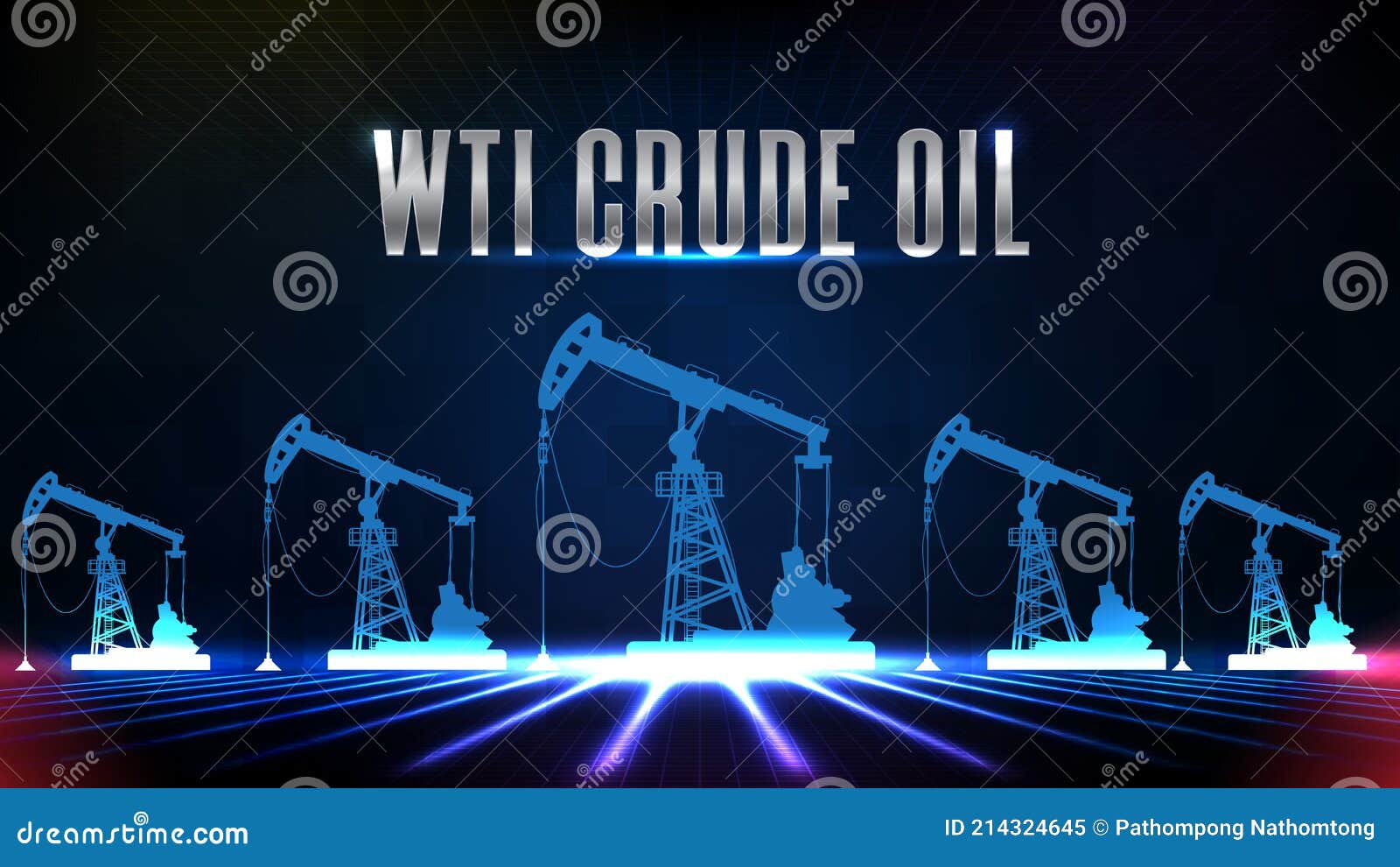 background of blue wti crude oil stock market trading