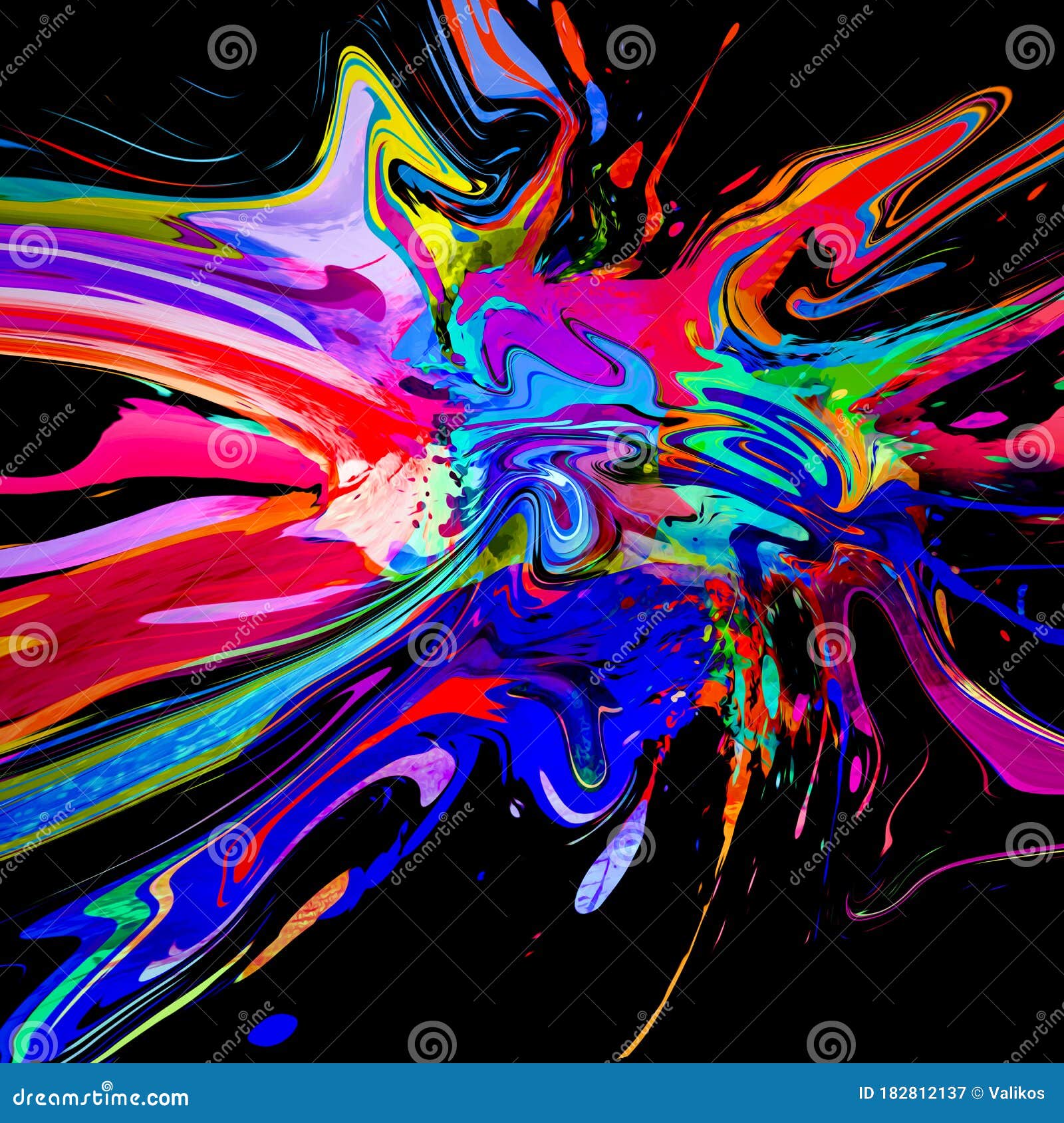 abstract background with bright colorful splashes