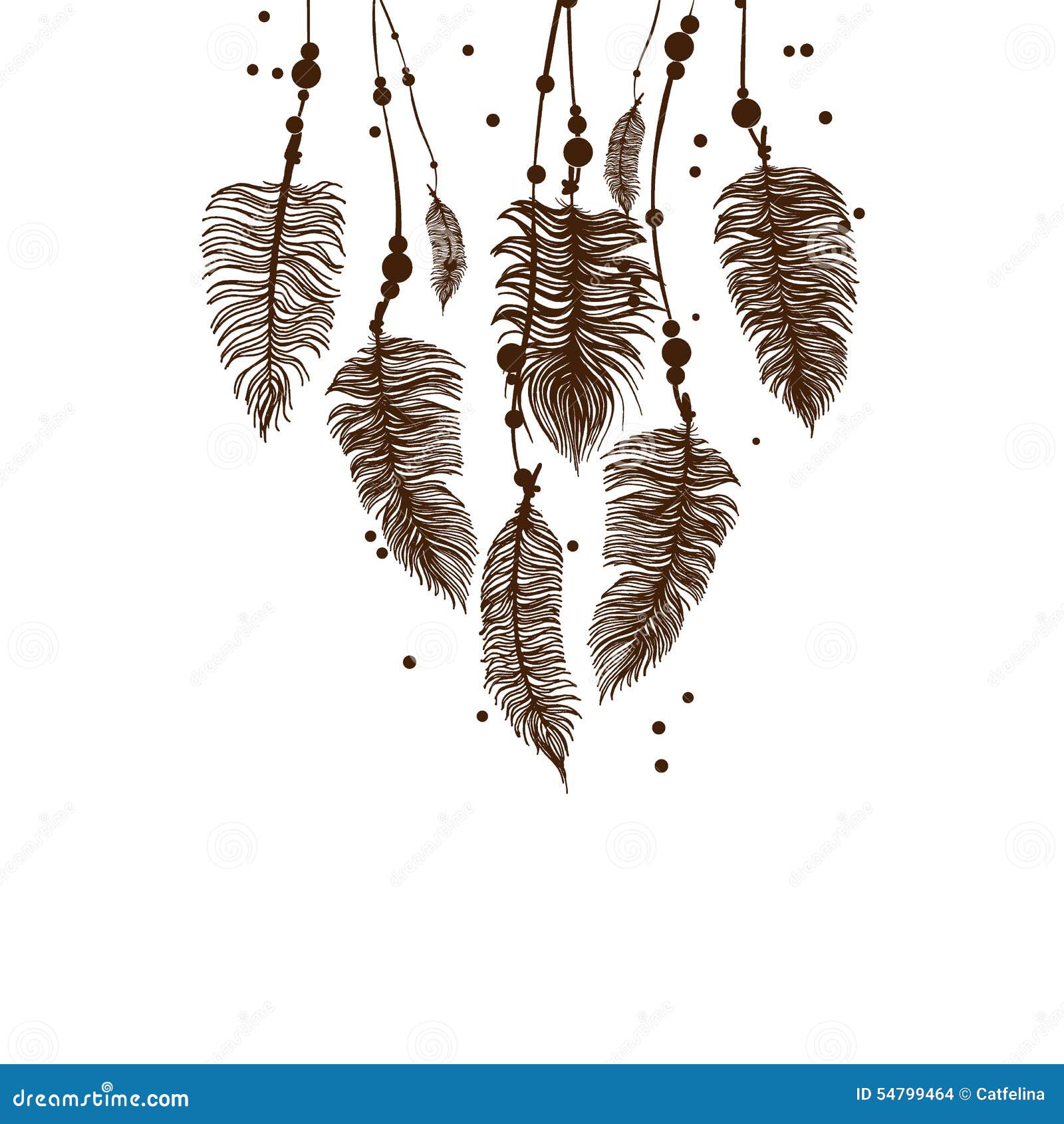 Abstract Background with Brown Feathers Stock Vector - Illustration of