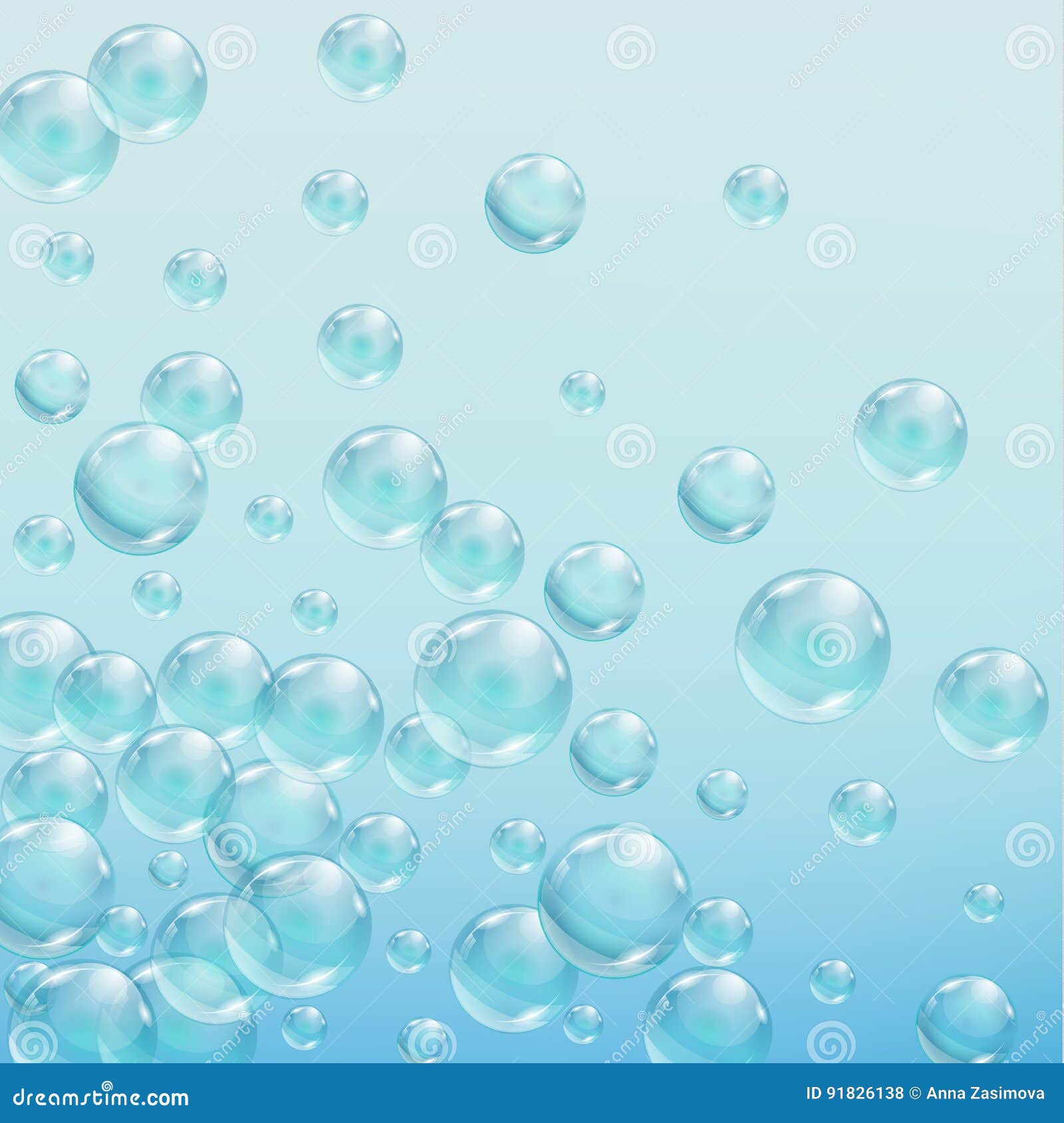 Abstract Background with Bubbles of the Water. Stock Vector ...