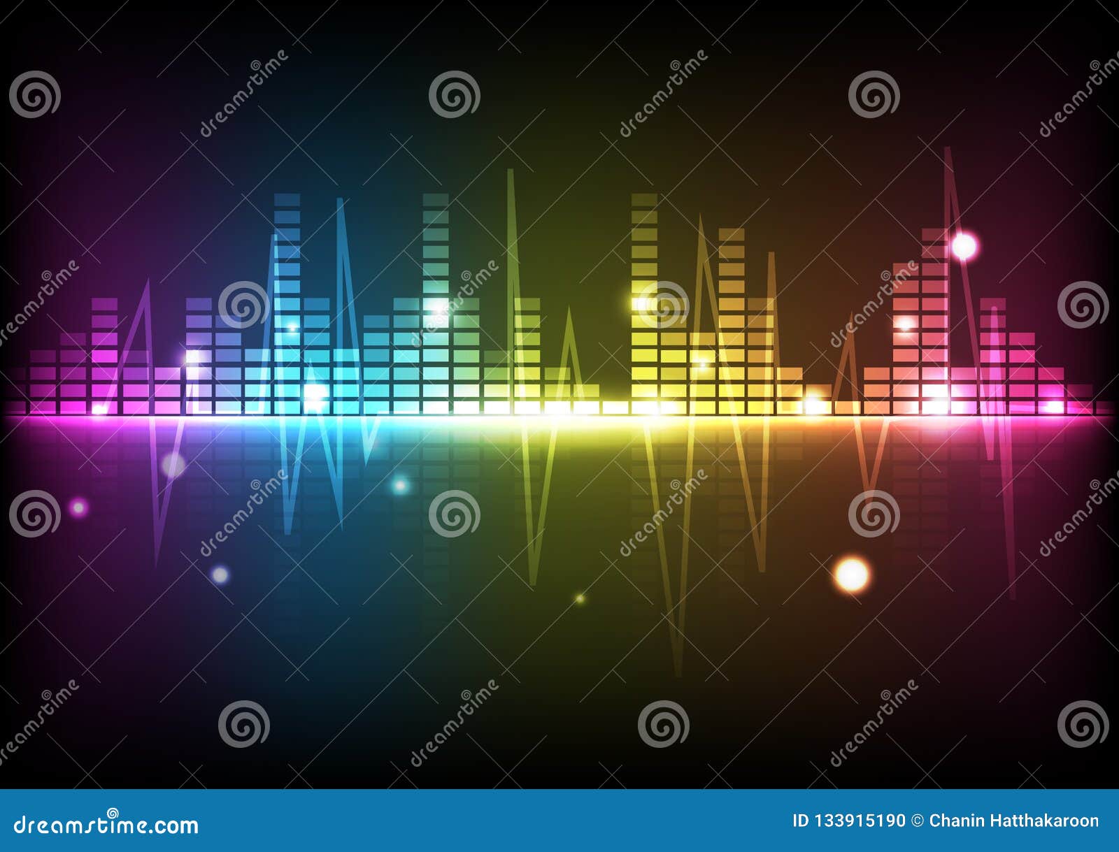 Abstract Background Digital Technology Disco Spectrum Music Equalizer ...